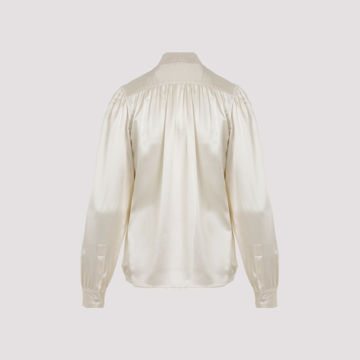 Shop Saint Laurent Blouse In Craie