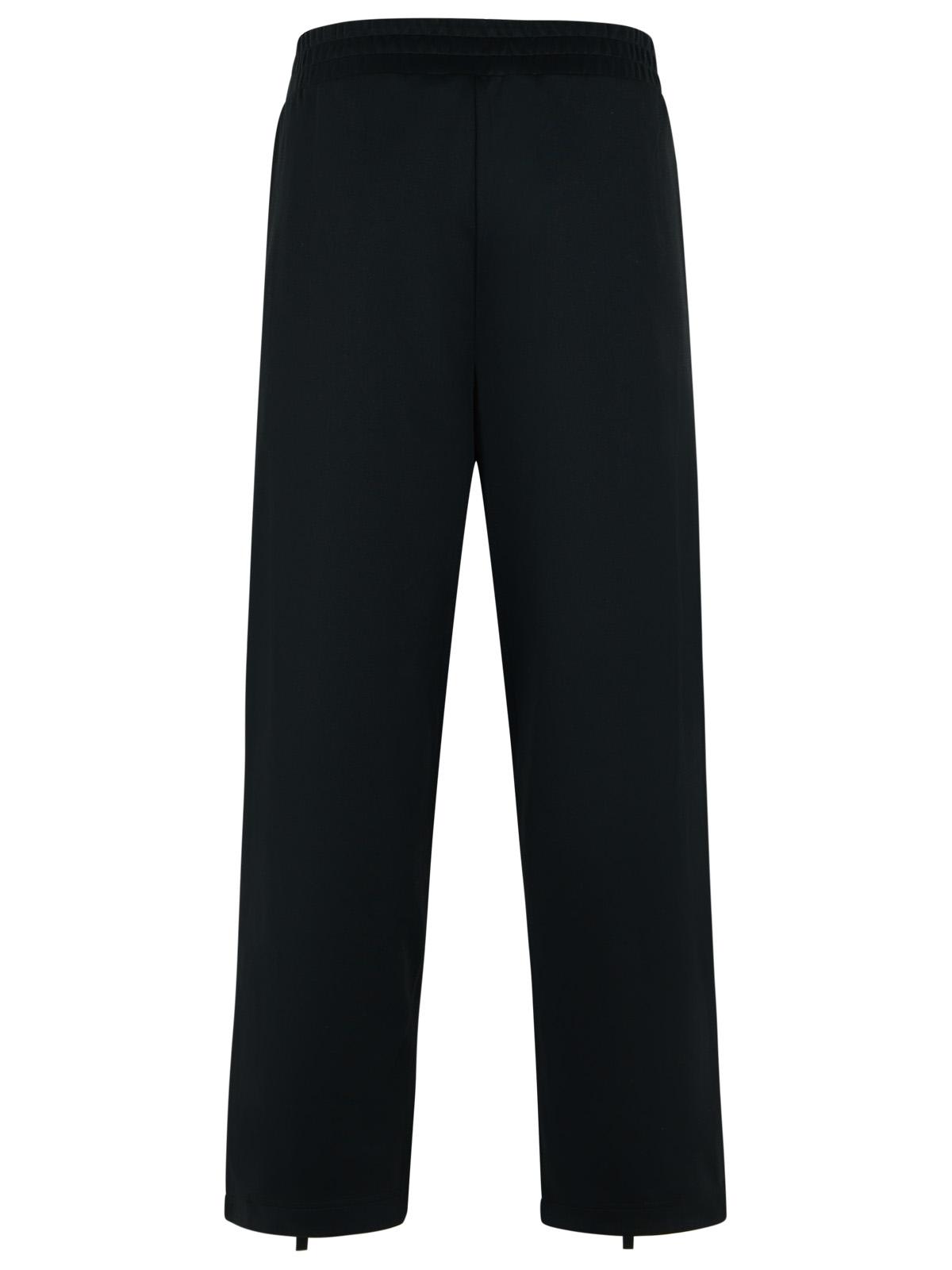 Palm Angels Track Black Polyester Blend Pants In Black