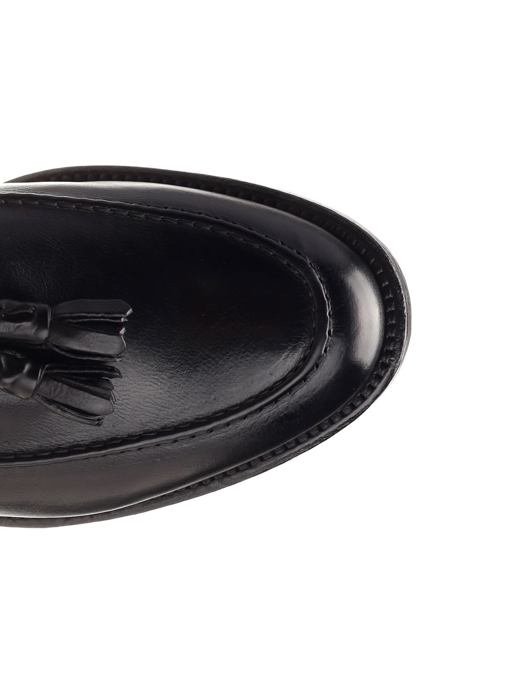 CORVARI LEATHER LOAFER WITH TASSELS