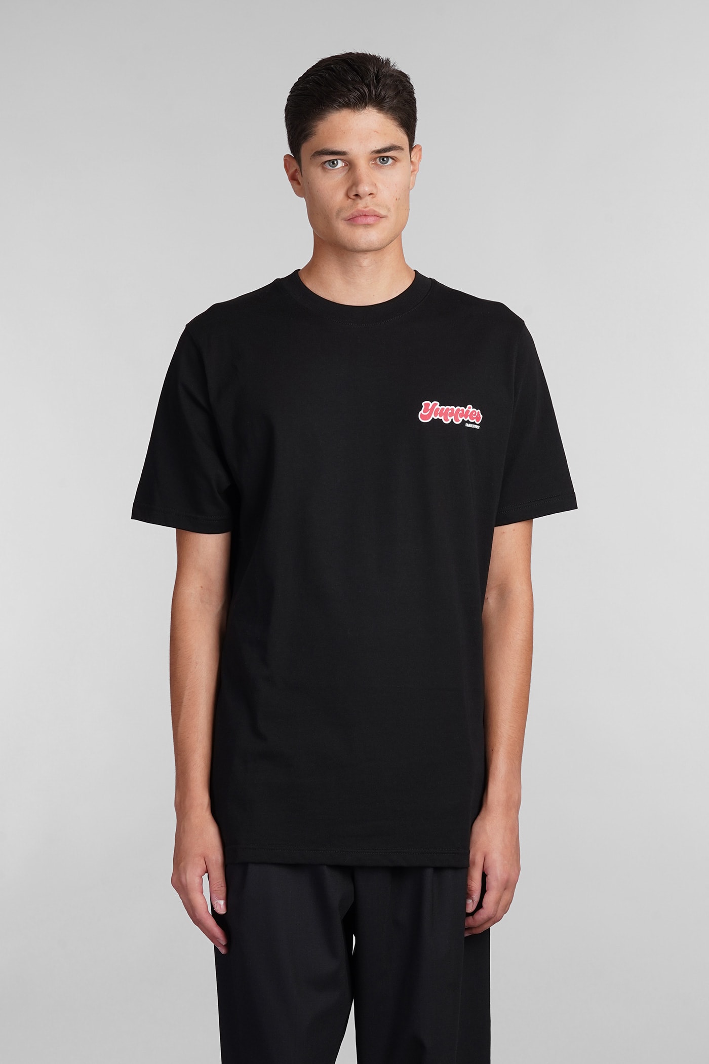 T-shirt In Black Cotton