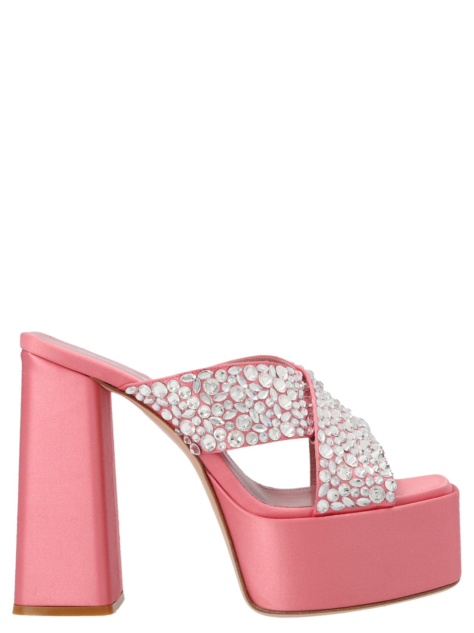 Shop Haus Of Honey Crossed Band Sandals In Pink