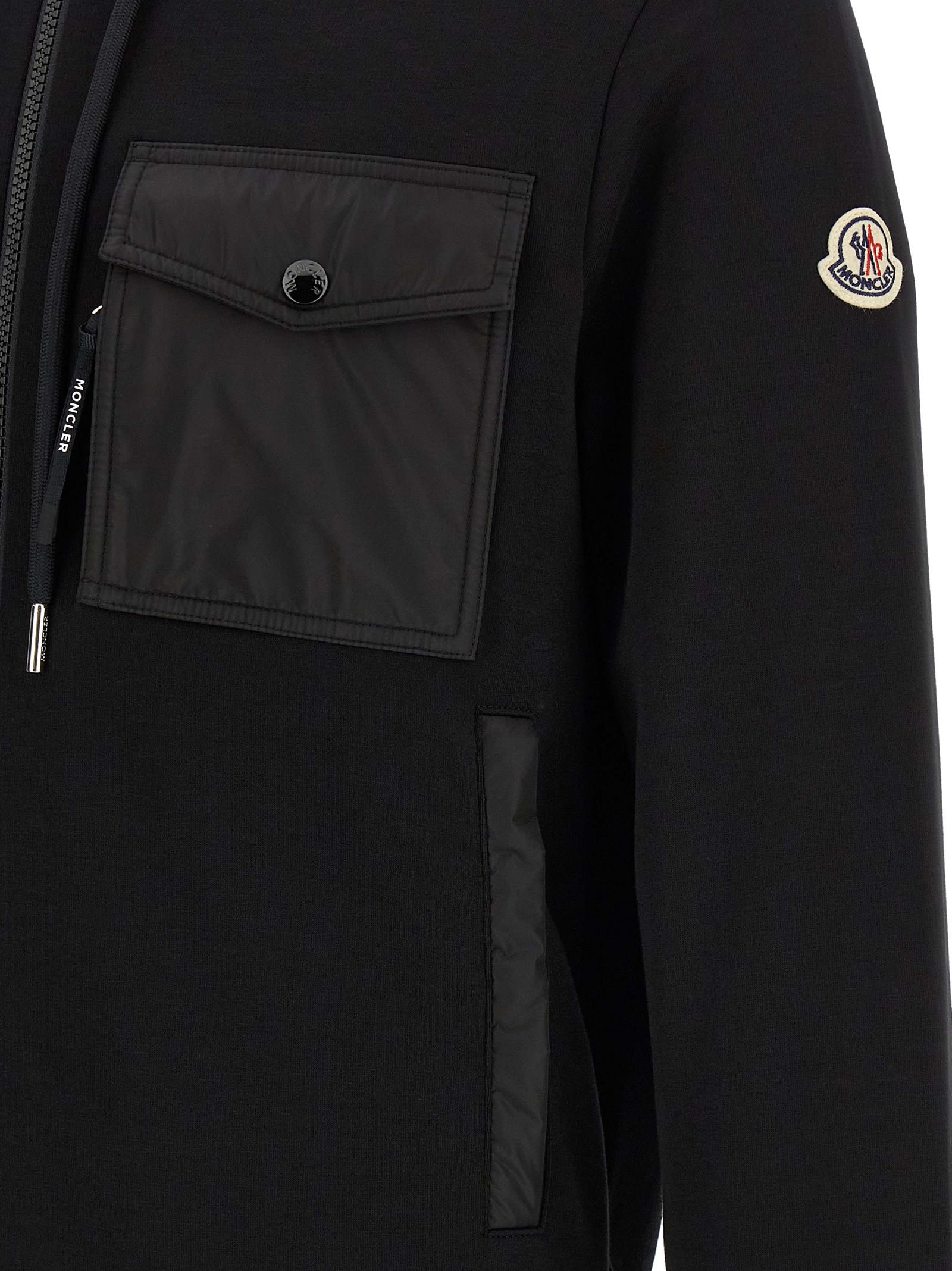 Moncler Kapuzenpullover Mit Nyloneinsatz In Animal Print