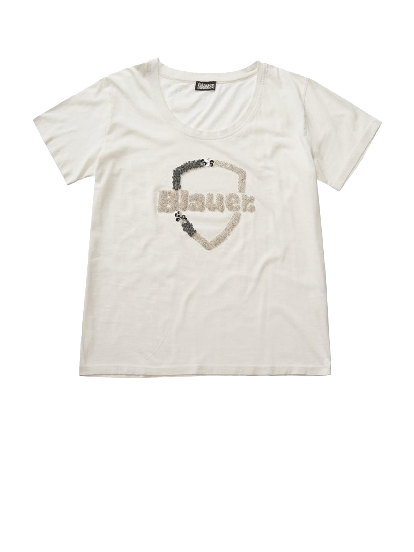 Shop Blauer White Jersey T-shirt In Bianco Neve