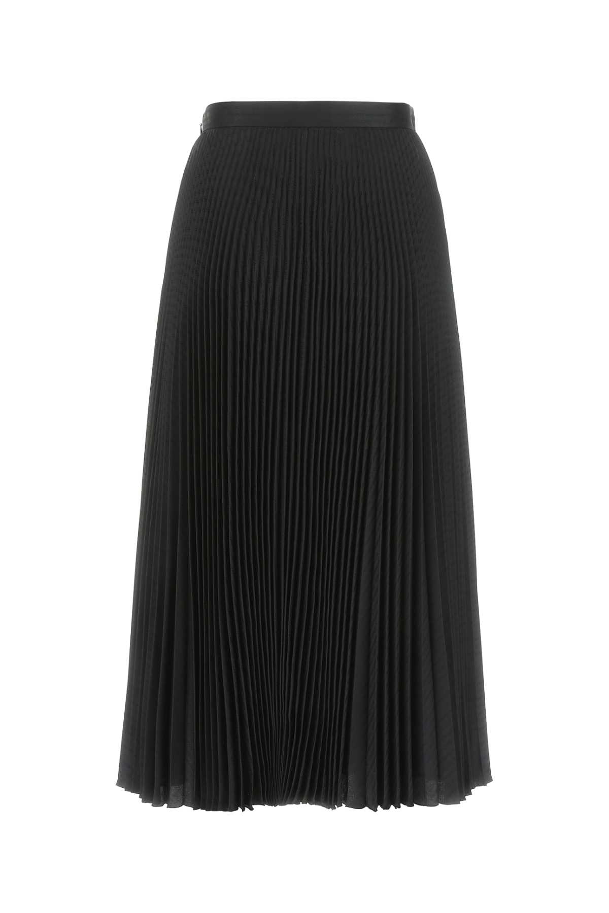 Shop Prada Black Silk Blend Skirt In F0002