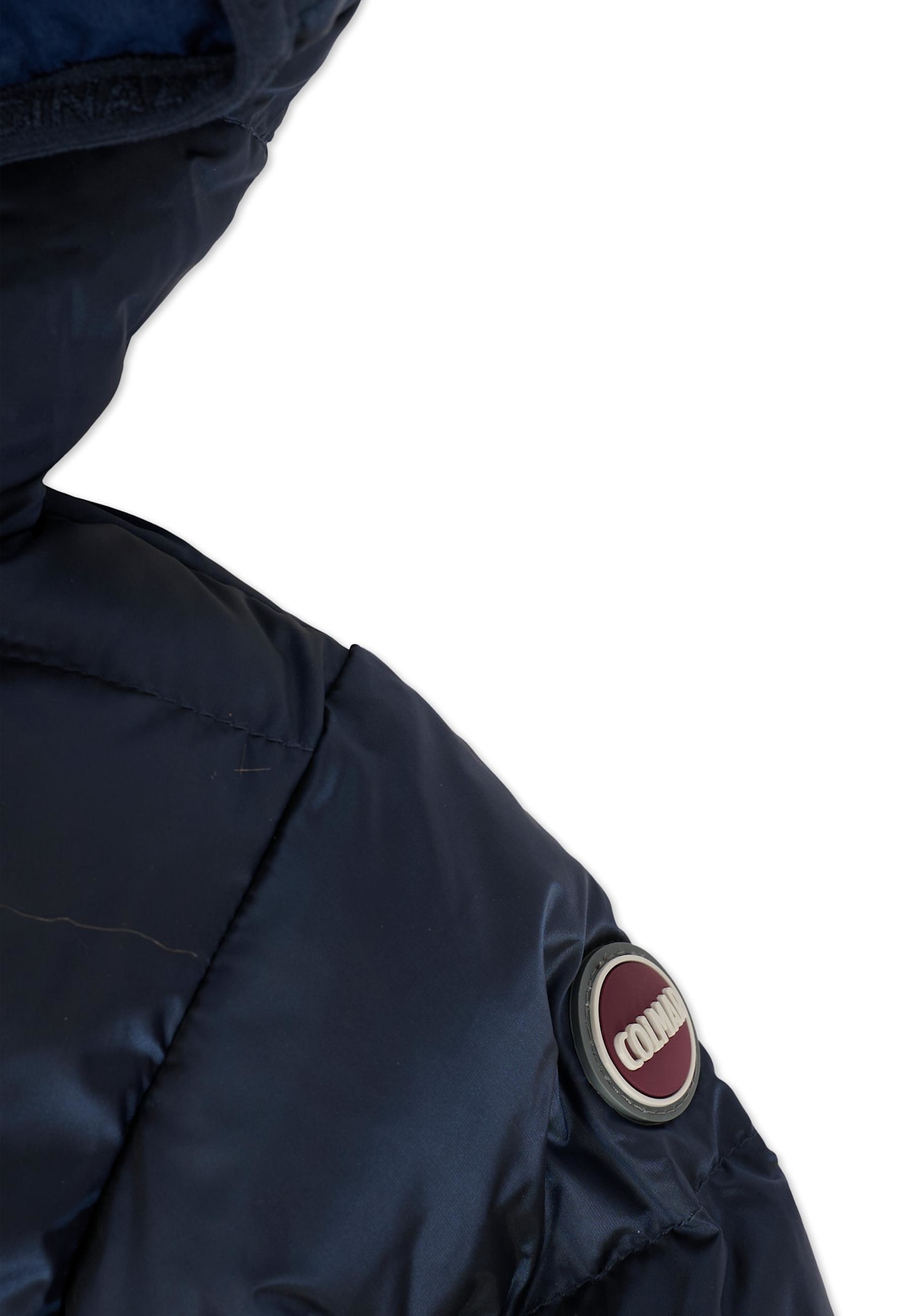 Colmar Blue Down Jacket For Babykids With Logo In Blue