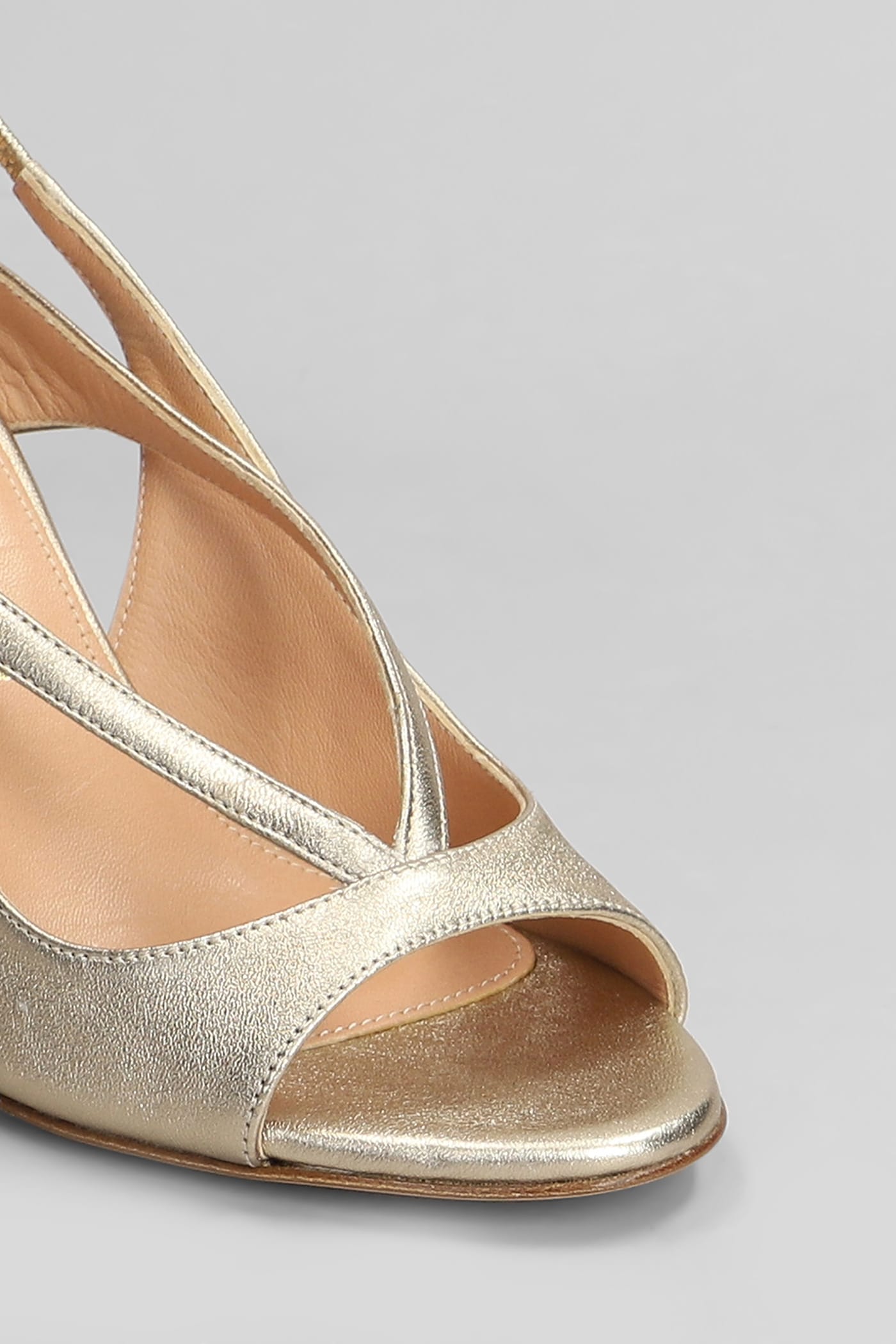 The Seller Sandals In Platinum Leather