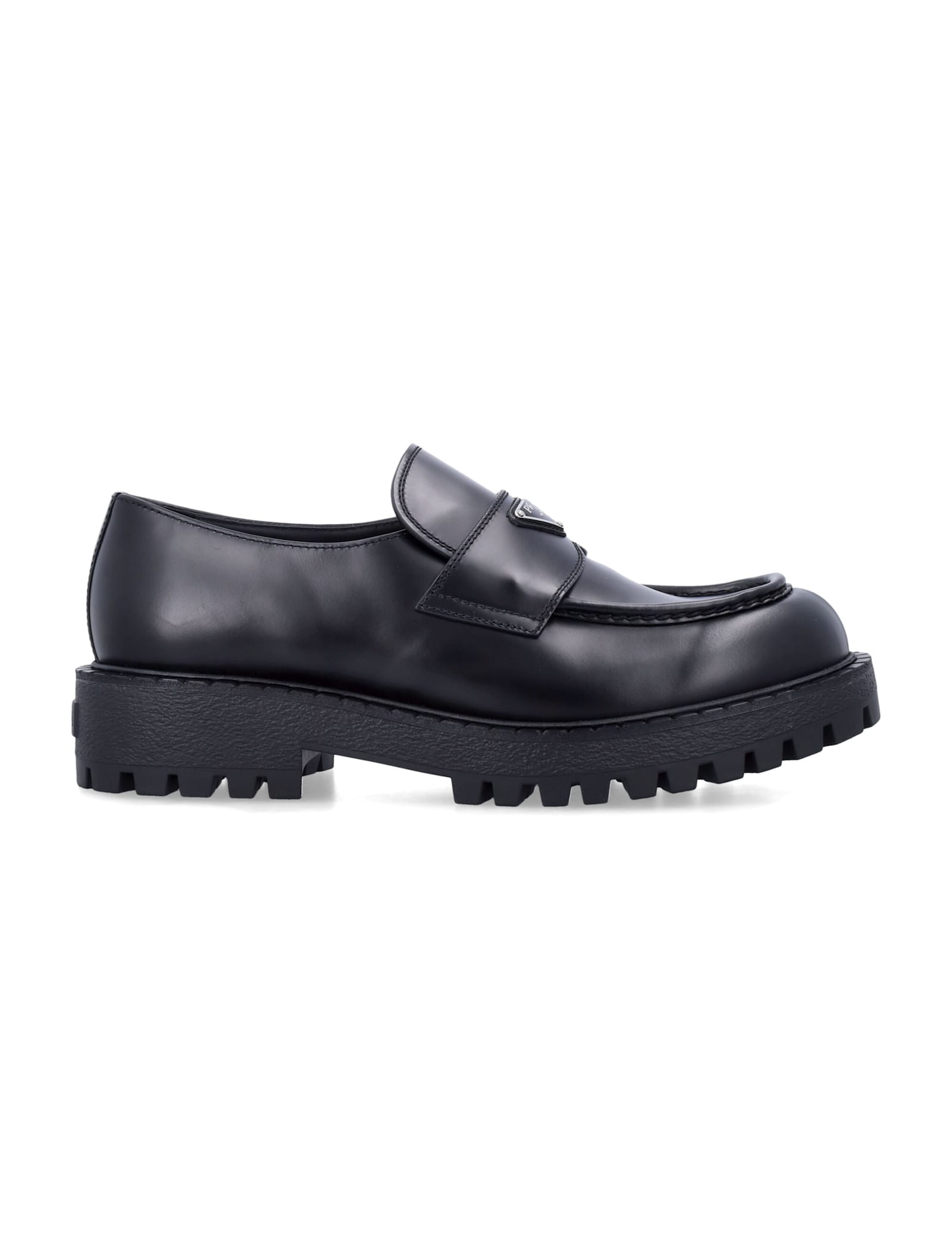 Prada Brushed Lather Loafers