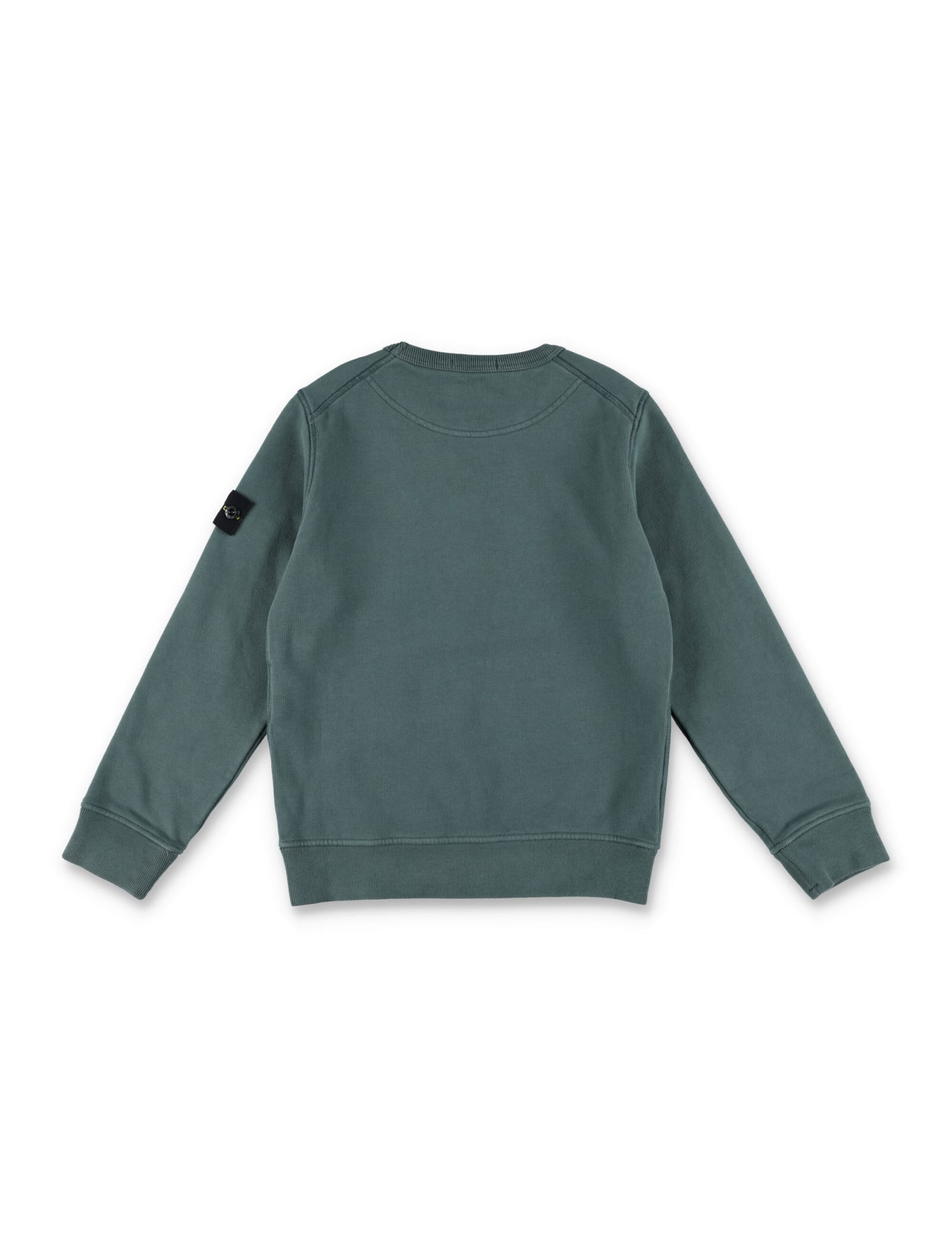 Shop Stone Island Junior Crew Neck Basic Fleece In Petrol