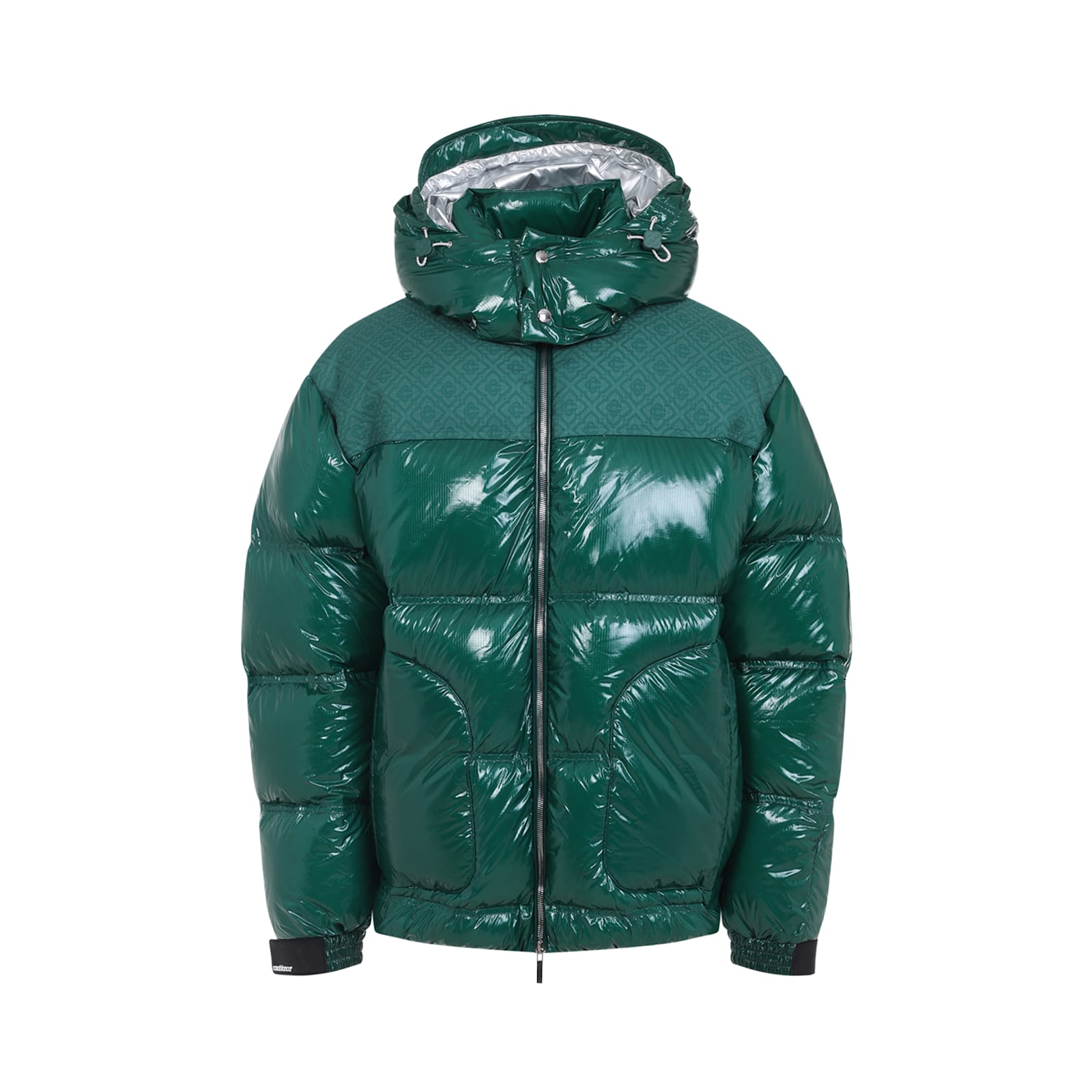 Casablanca Quilted Down-feather Jacket With Glossy Finish In Multi