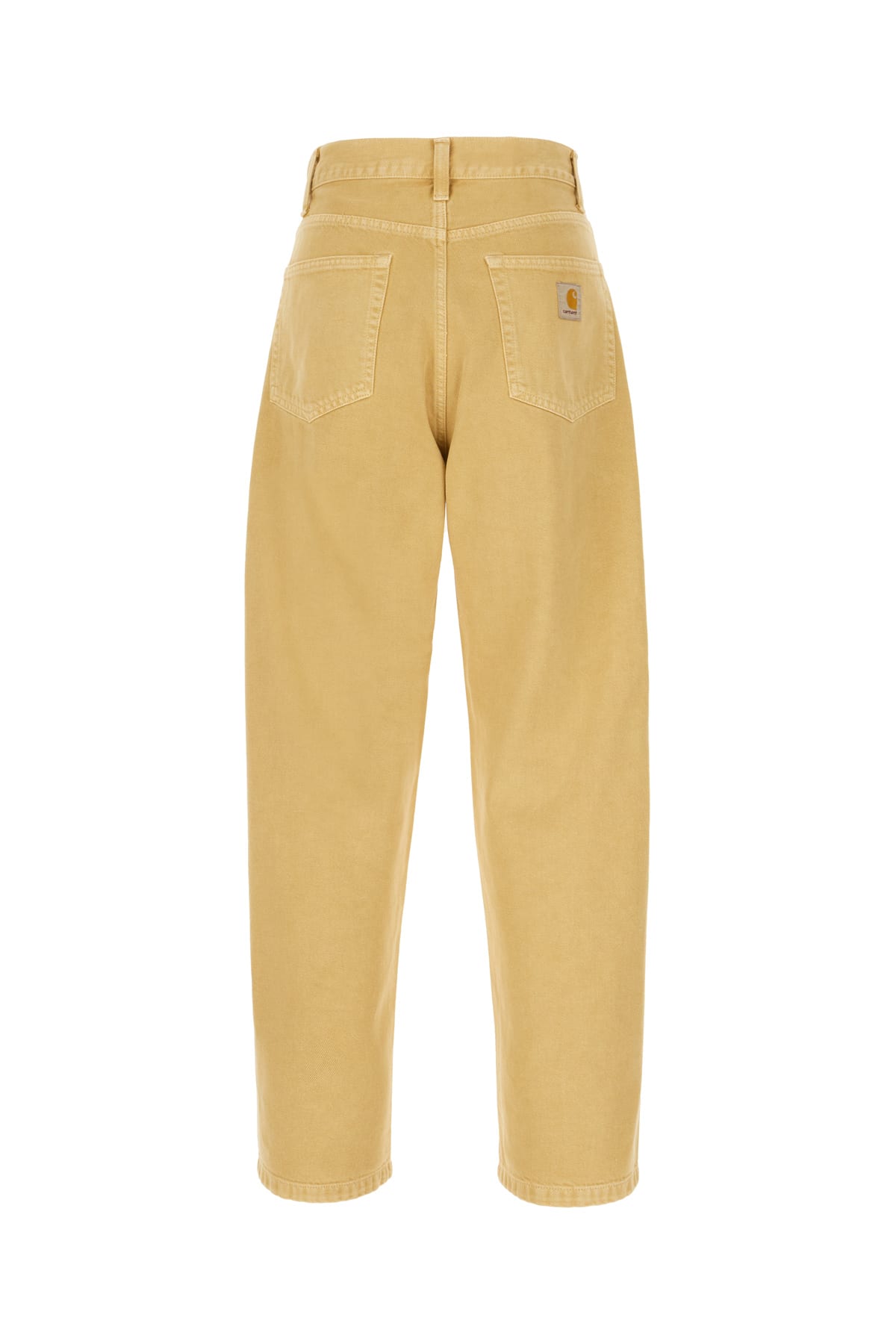 Carhartt Mustard Denim Jeans In Stone Dyed
