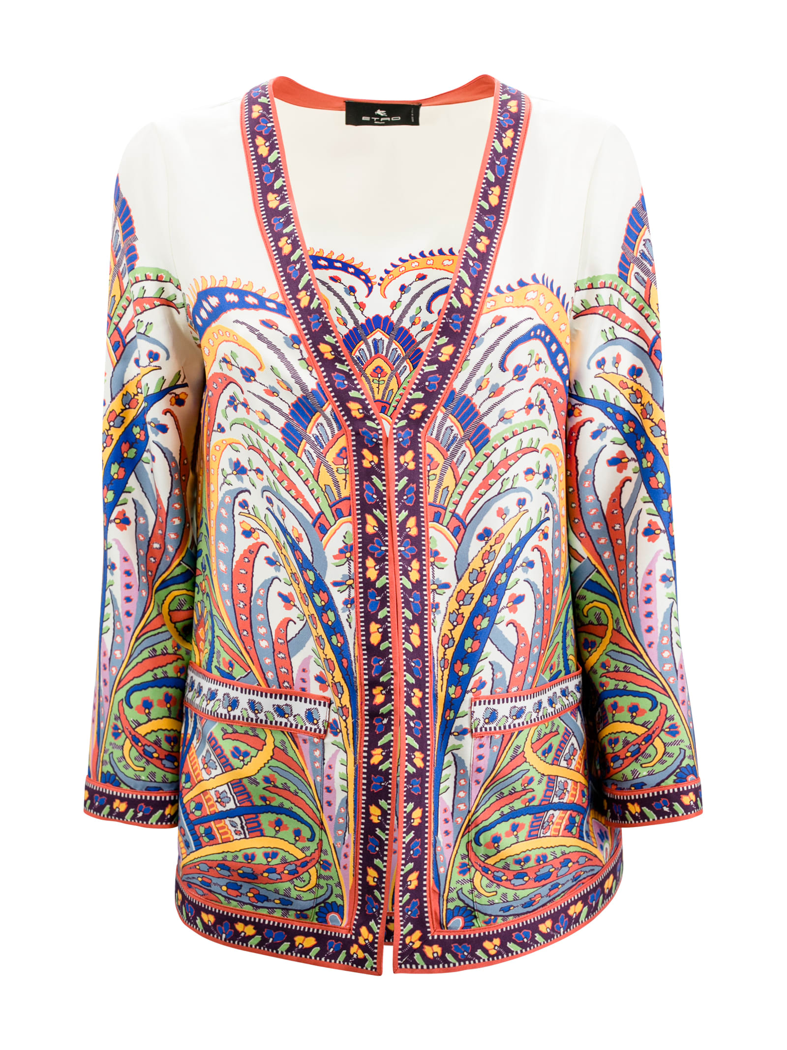 Shop Etro Floral-print Silk Jacket