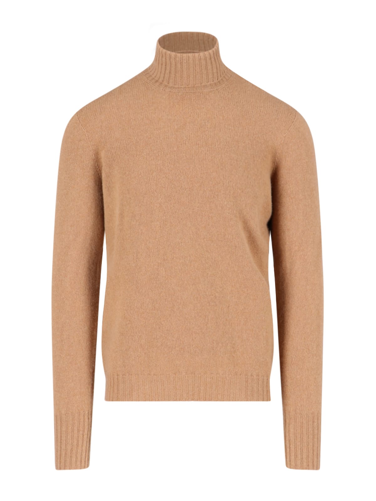 Drumohr Camel Wool Turtleneck In Beige