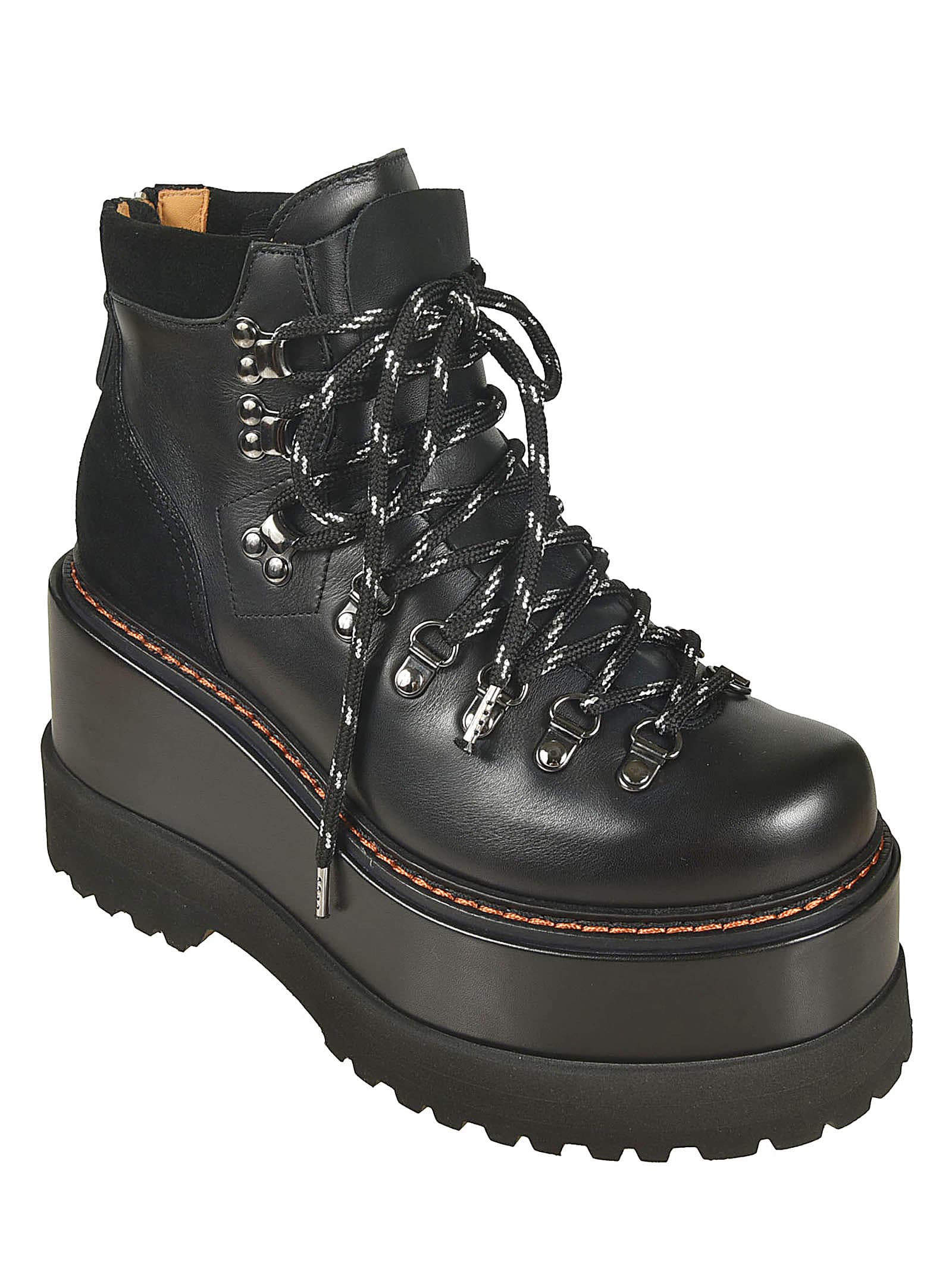 Shop R13 Trailblazer Ankle Platform Boots In Black