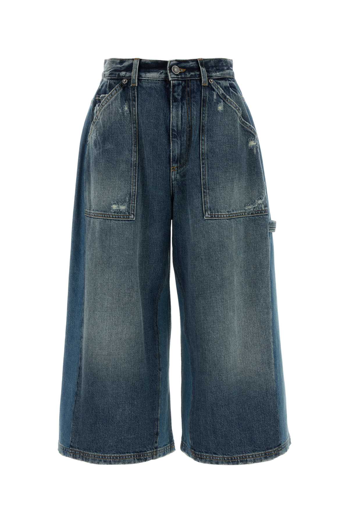 Dolce & Gabbana Denim Bermuda Shorts In Blue