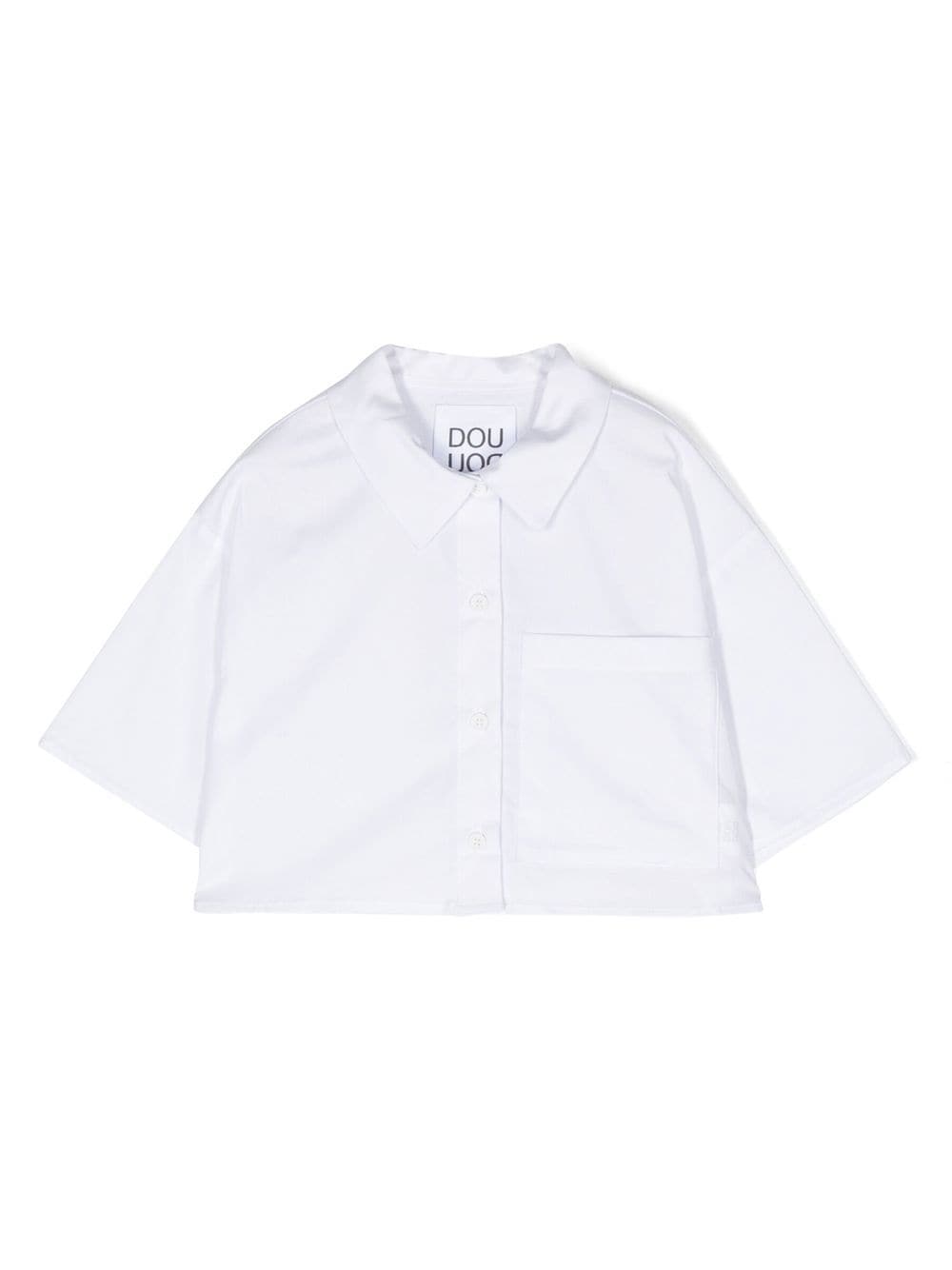 Douuod Kids' Short-sleeved Shirt In White