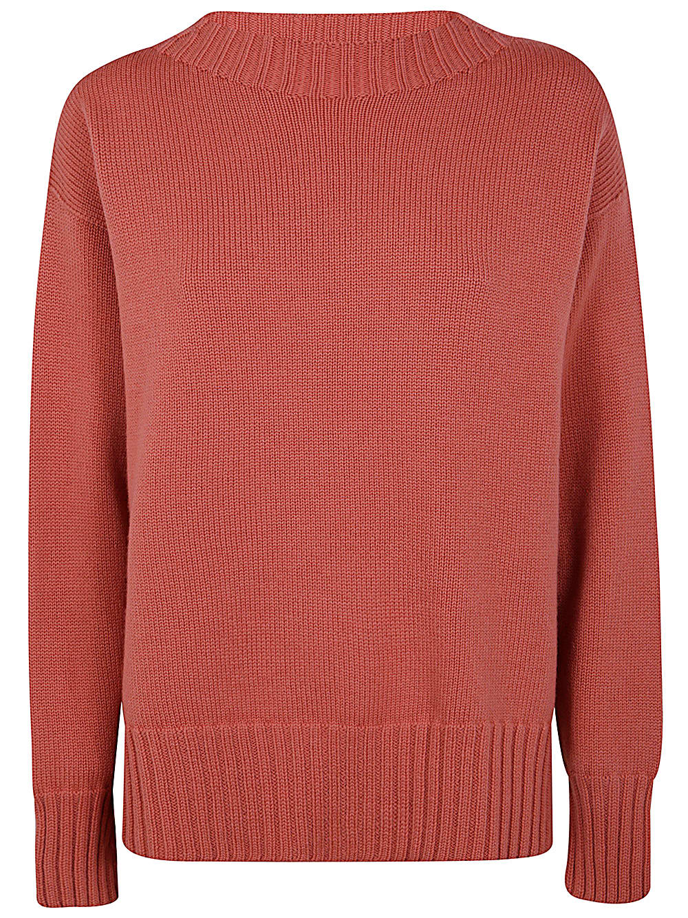 Shop Drumohr Long Sleeves Crew Neck Oversized Sweater In Hibiscus