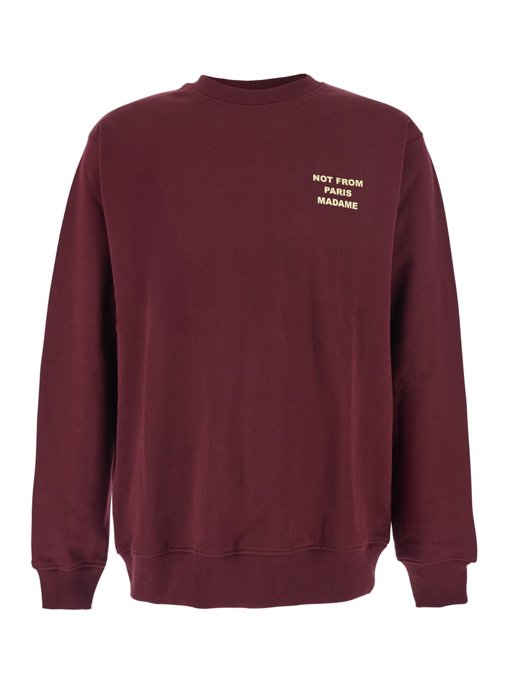 Drôle De Monsieur Drole De Monsieur Sweatshirt Not From Paris Madame In Burgundy
