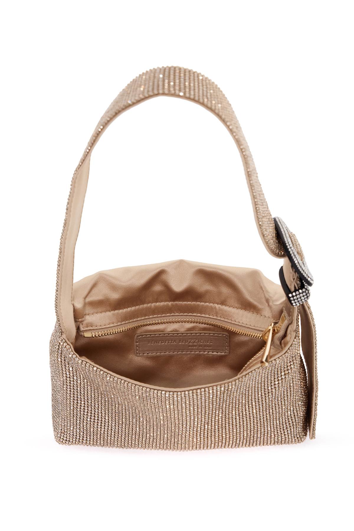 Shop Benedetta Bruzziches Vitty La Mignon Bag In Shine On You Crazy Diamond (beige)