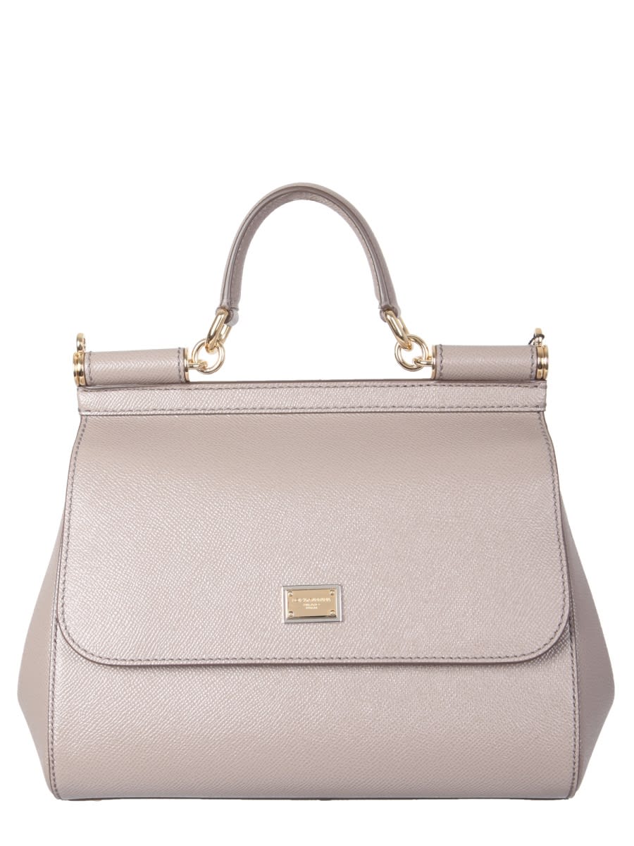 Shop Dolce & Gabbana Sicily Medium Bag In Dove