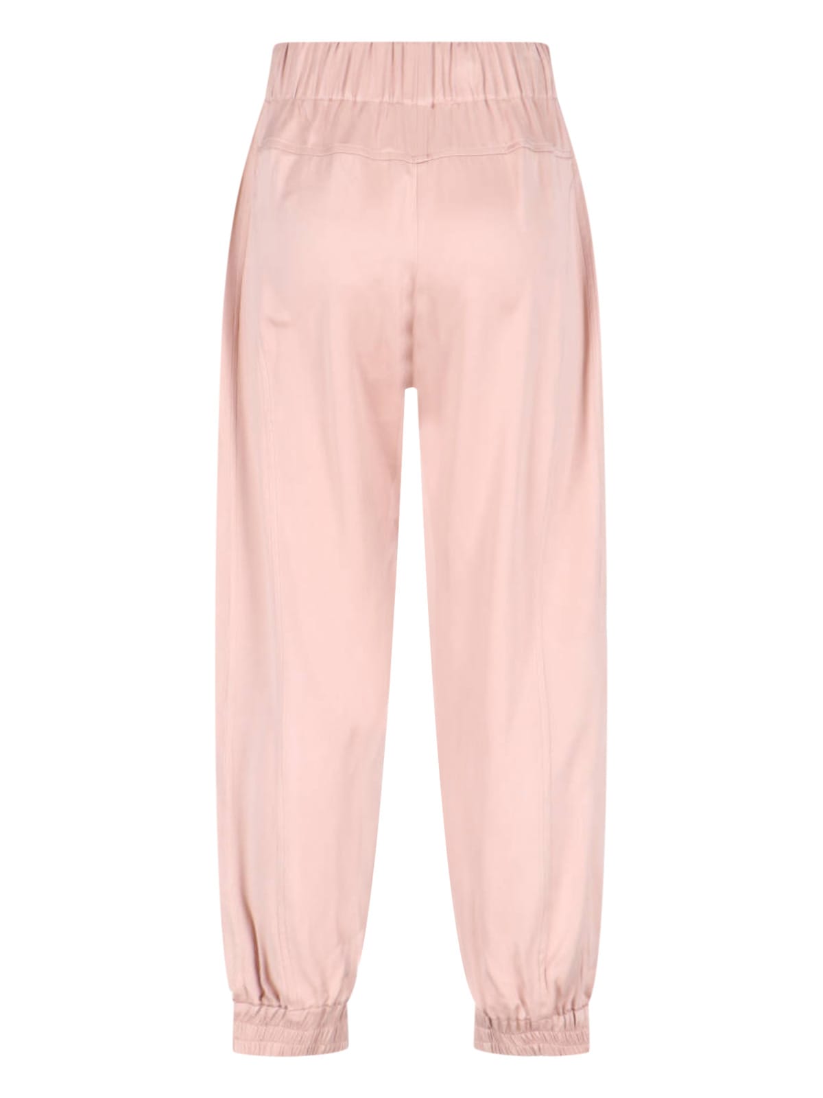 Sa Su Phi High-waisted Silk Blend Athletic Pants With Drawstring Closure In Pink