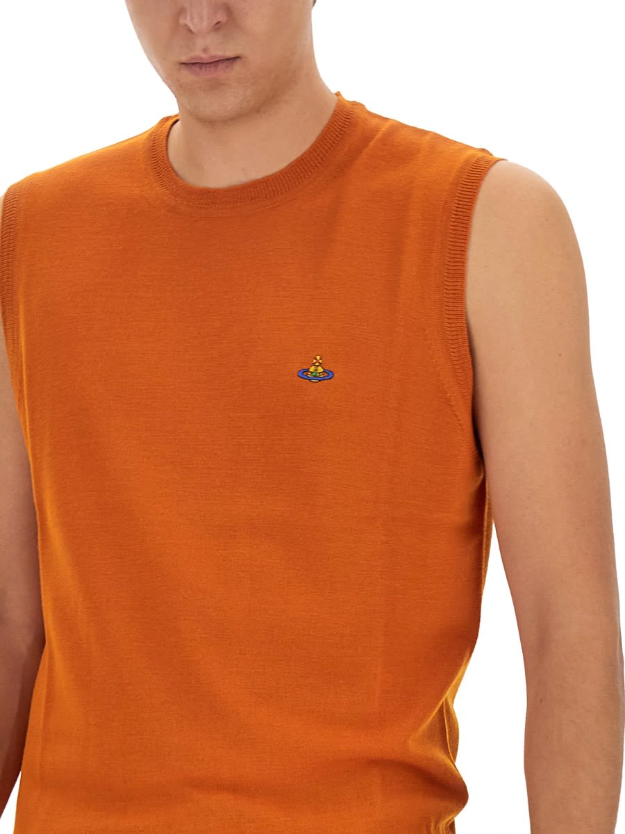 Shop Vivienne Westwood Vests With Logo In Orange