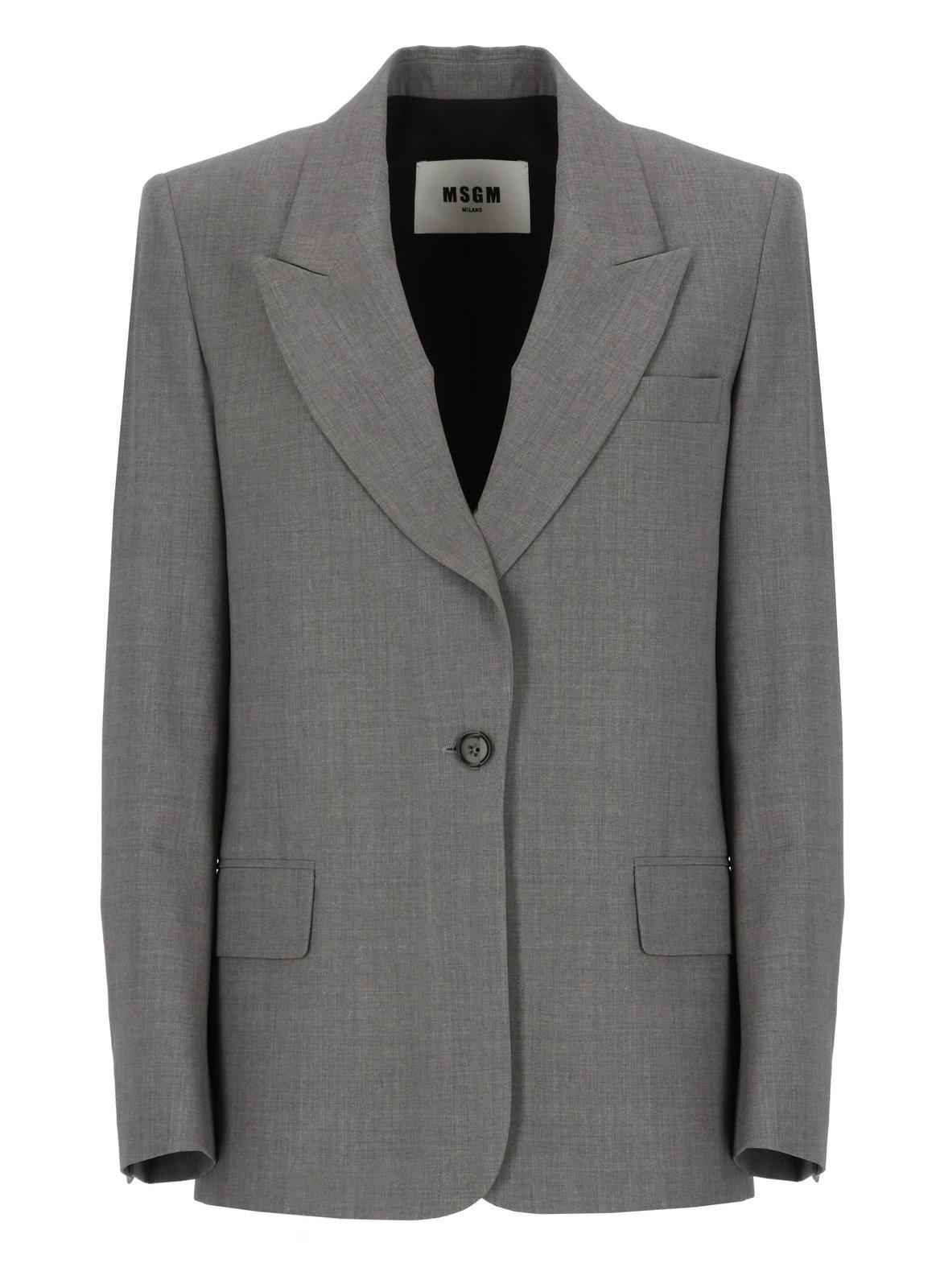 Logo-patch Single-breasted Blazer