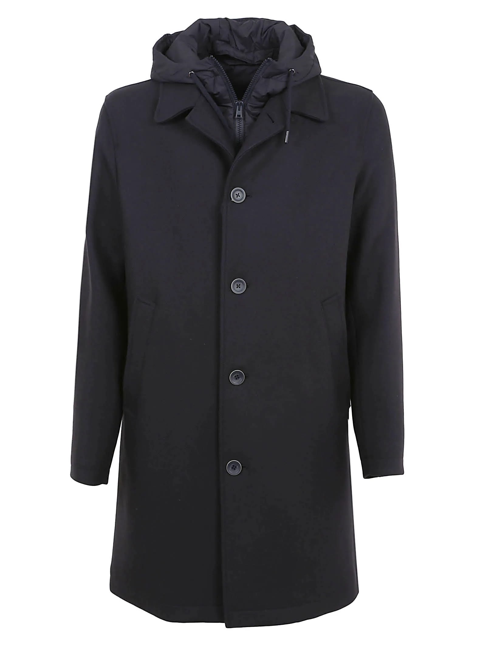Herno Layered Buttoned Coat