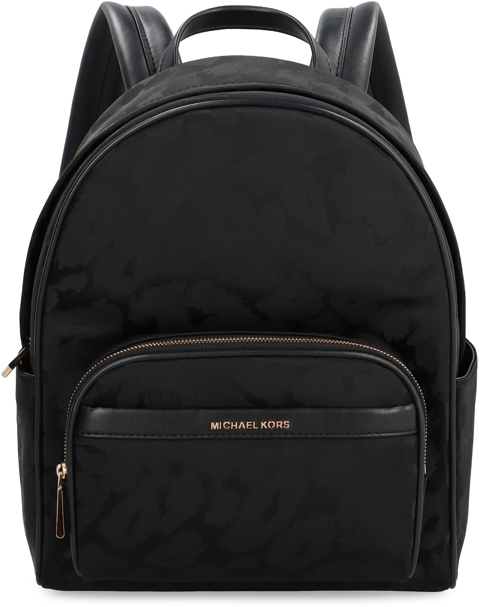 Shop Michael Michael Kors Bex Leather And Canvas Backpack In Black