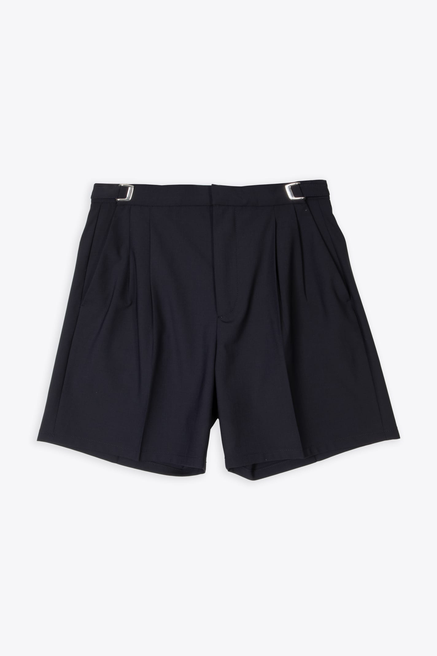 Cellar Door Leo T Short Navy blue tailored short with adjustable waistband and metal hooks - Leo T
