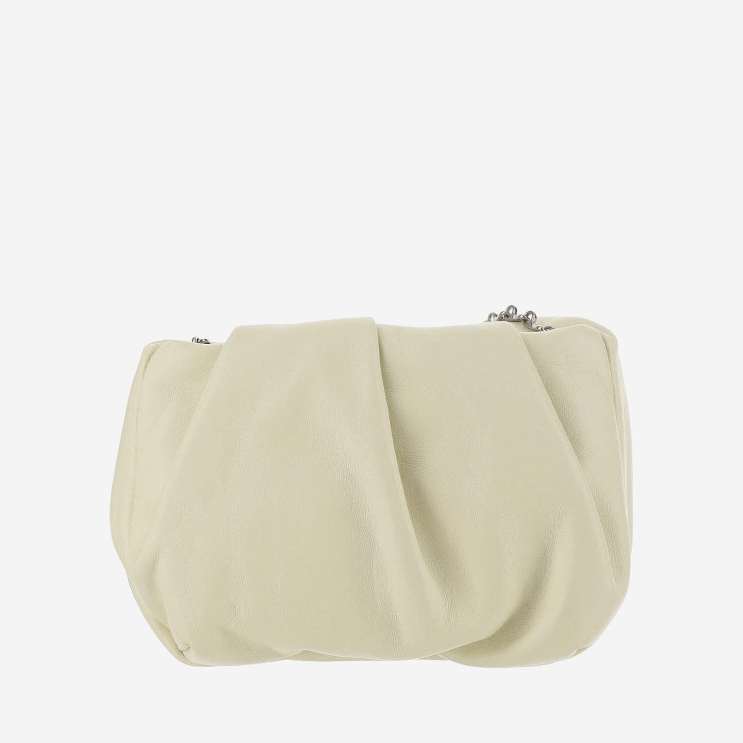 Shop Burberry Rose Clutch Bag With Chain In Ivory
