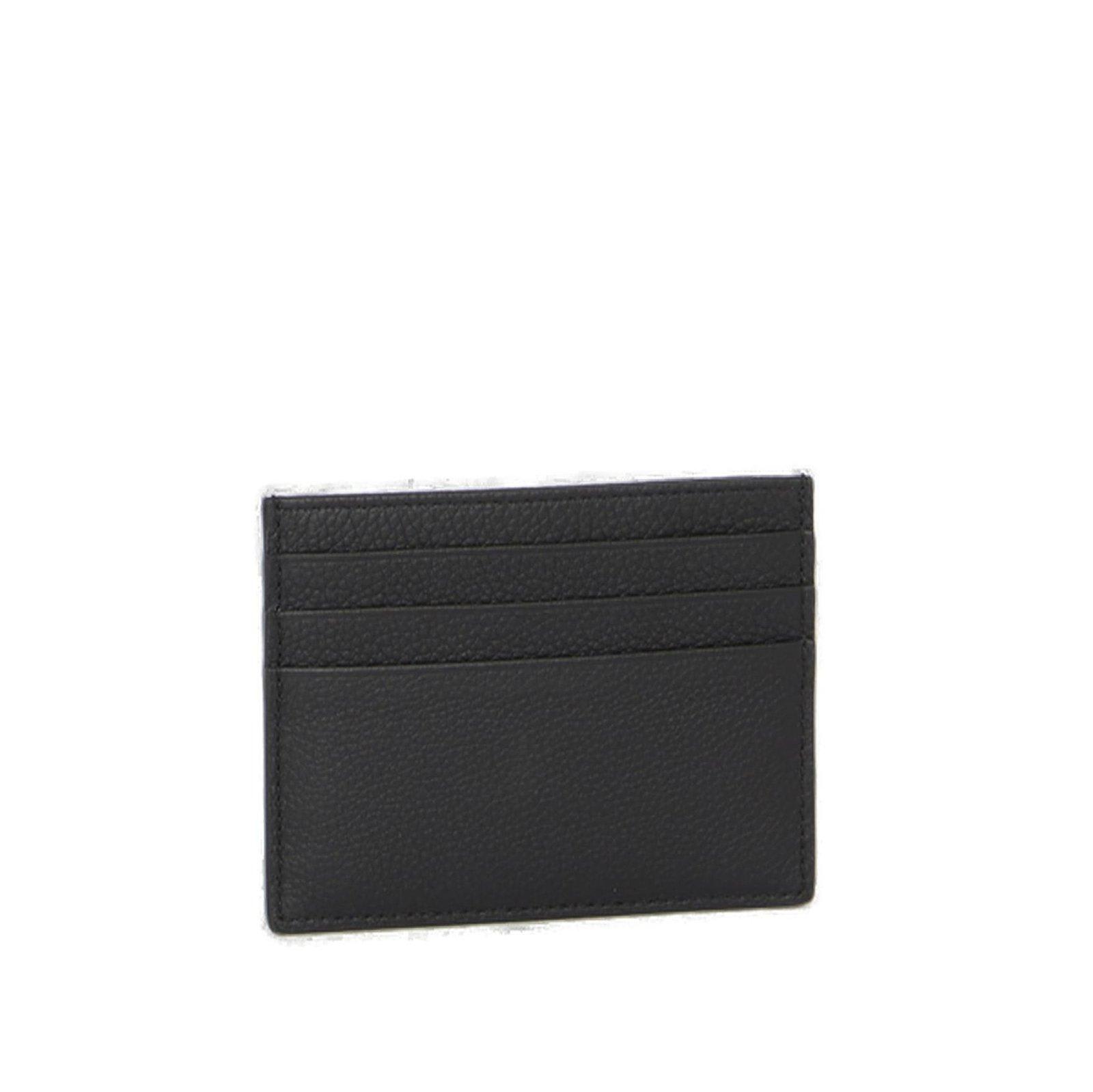 Shop Fendi Signature Card Holder In Black