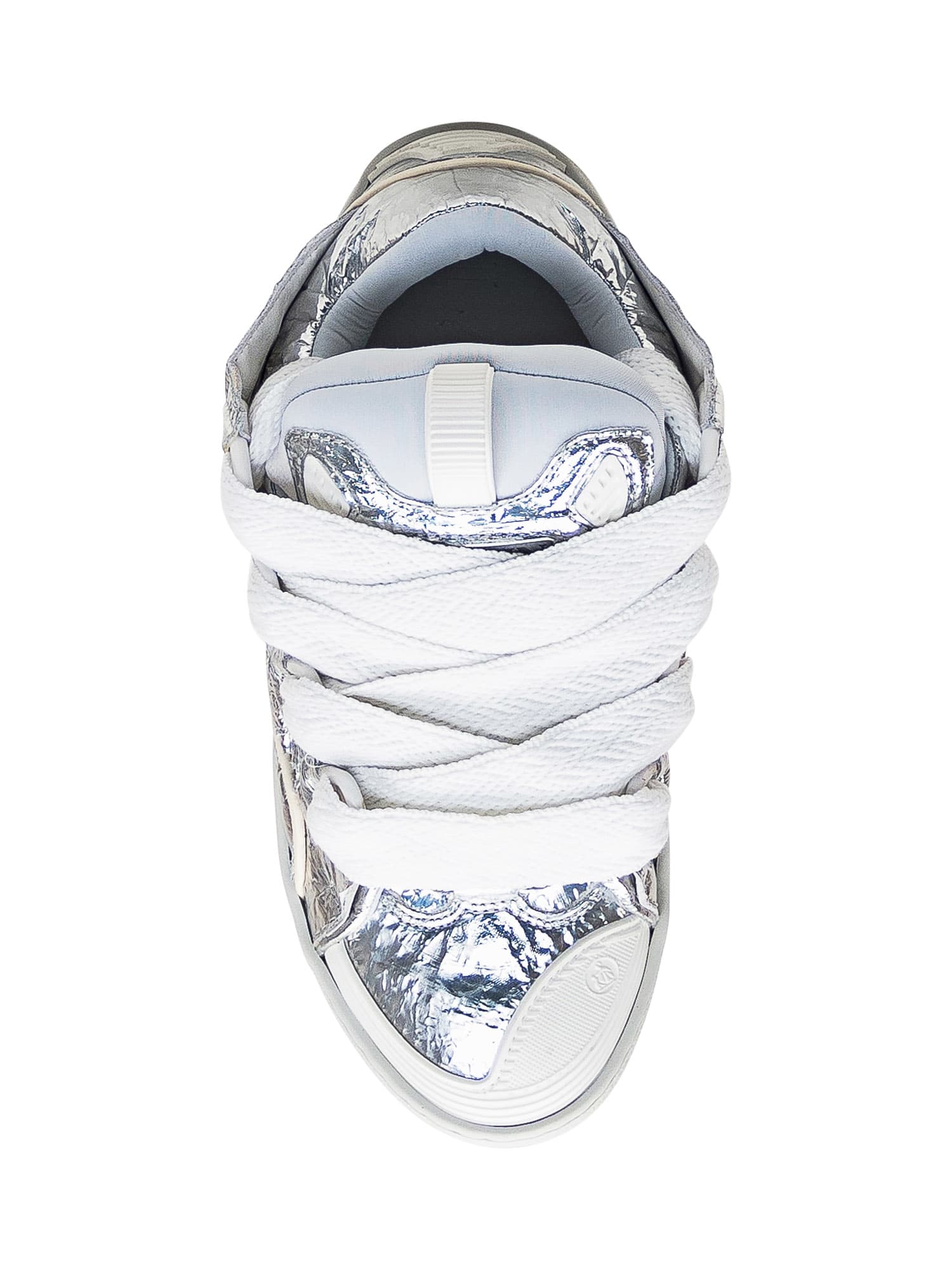 Shop Lanvin Curb Sneaker In Silver