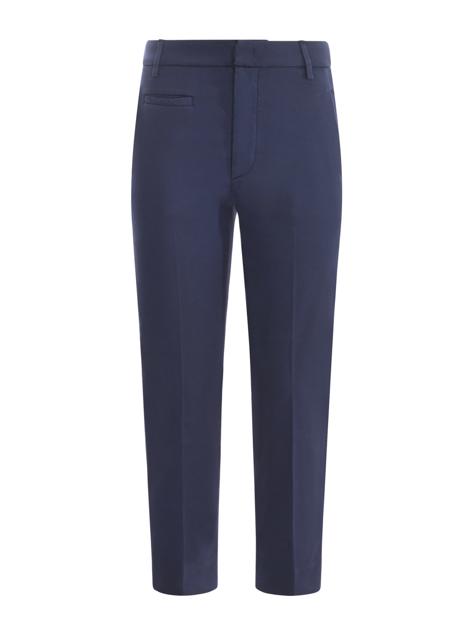 Dondup Cotton-blend Trousers In Blu