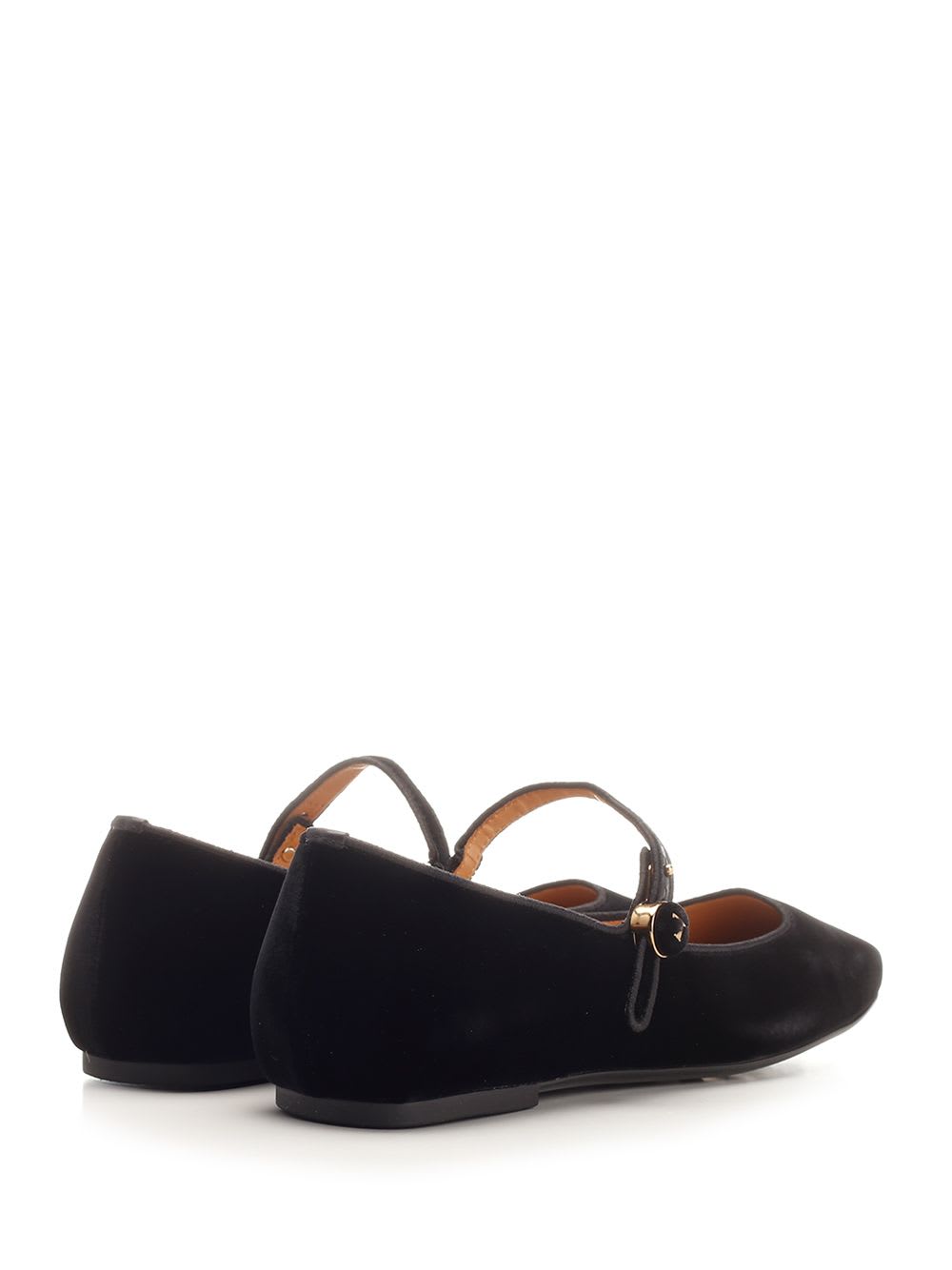 Shop Tod's Black Velvet Ballerina