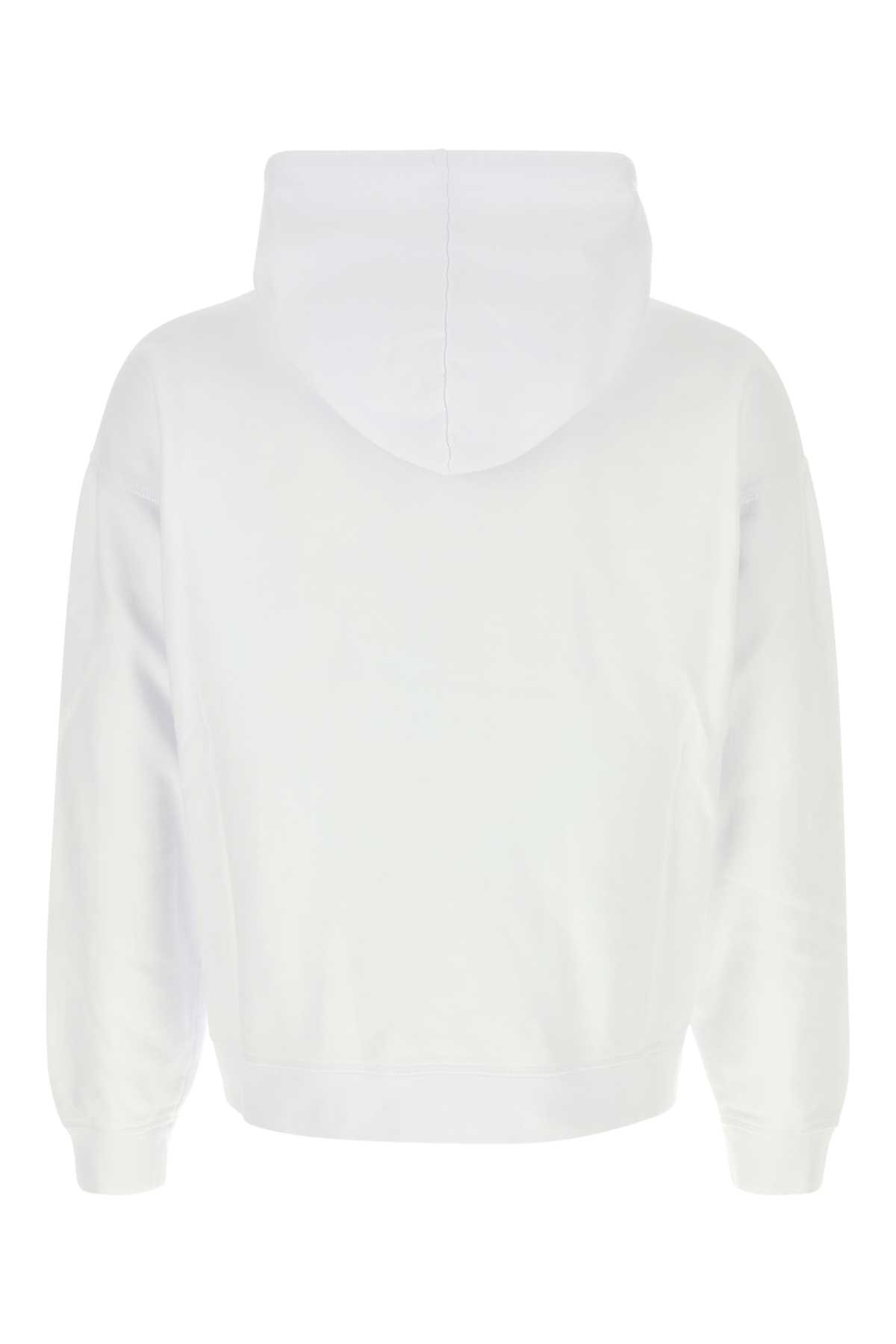 Dsquared2 Graphic Print Hooded Sweatshirt Drawstring In White