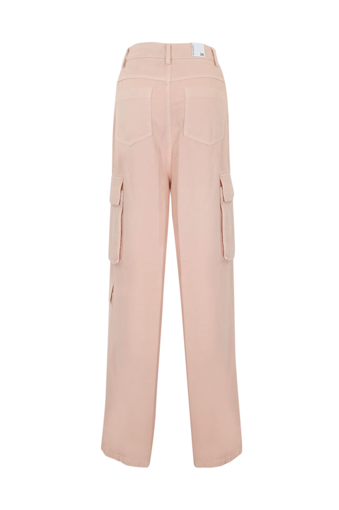 Shop Roy Rogers Pink Cargo Jeans In Nude