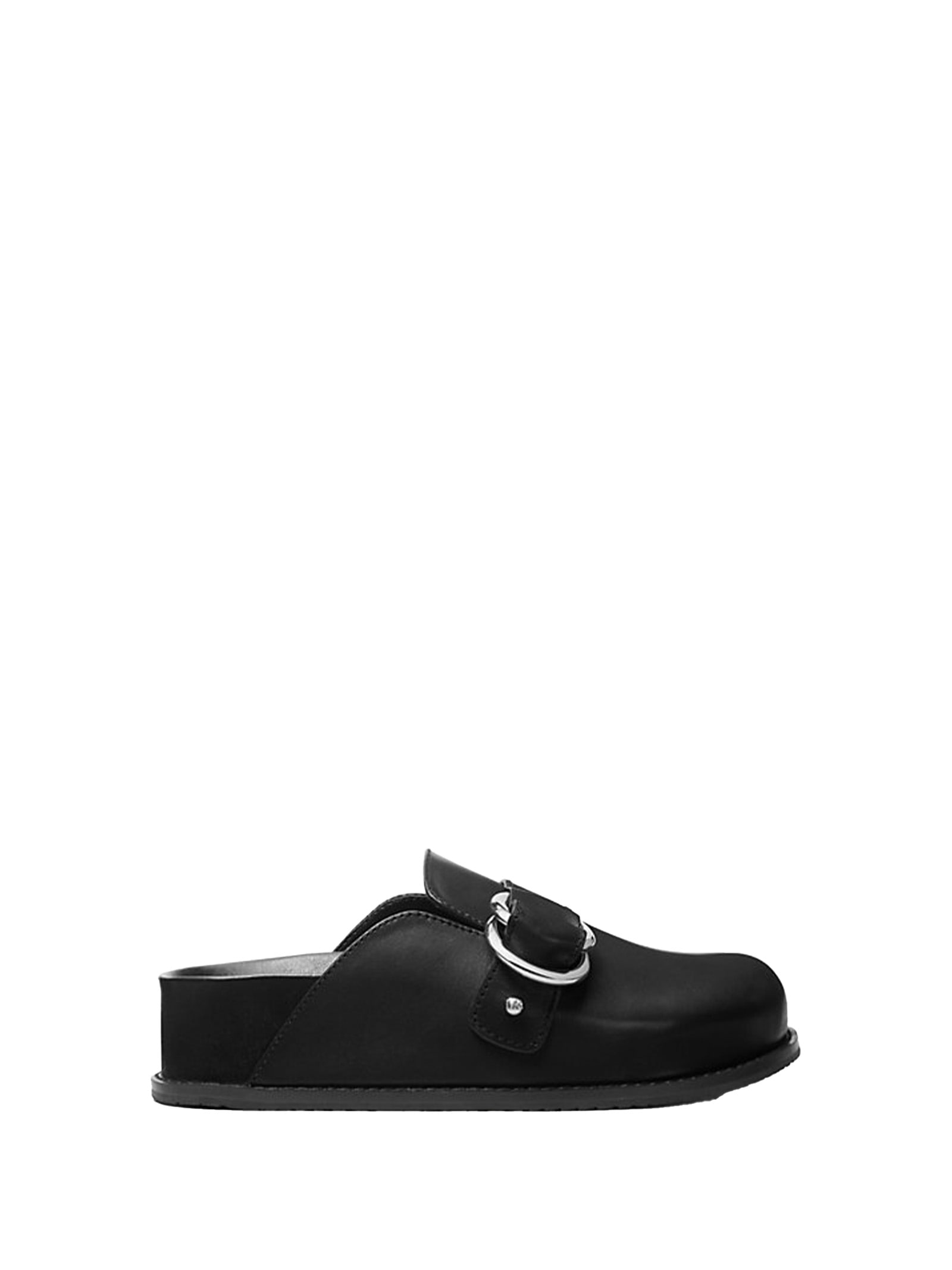 Michael Kors Jaden Leather Clogs In Black