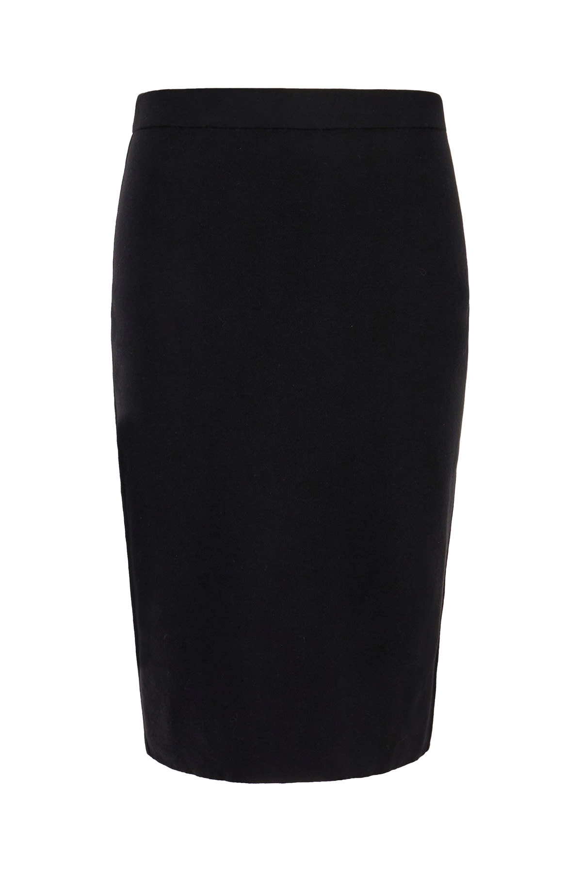 Shop Saint Laurent Black Stretch Wool Blend Skirt In 1000