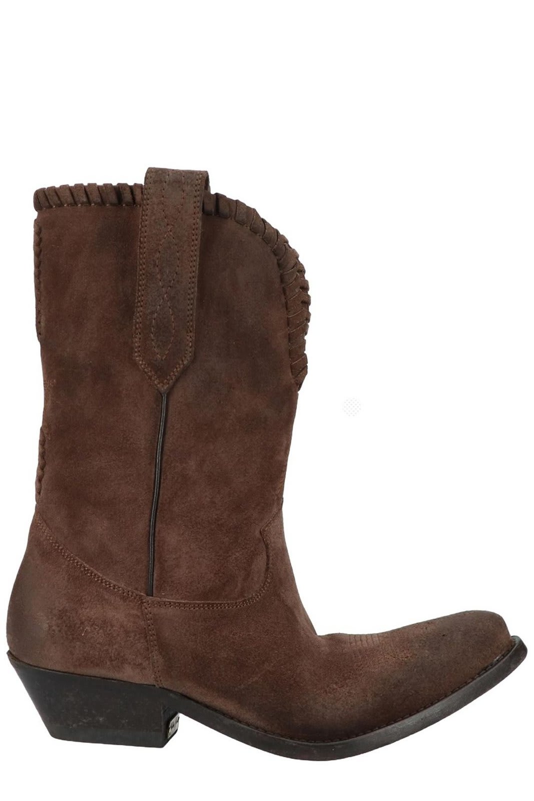 Wish Star Texan Ankle Boots In Brown Suede