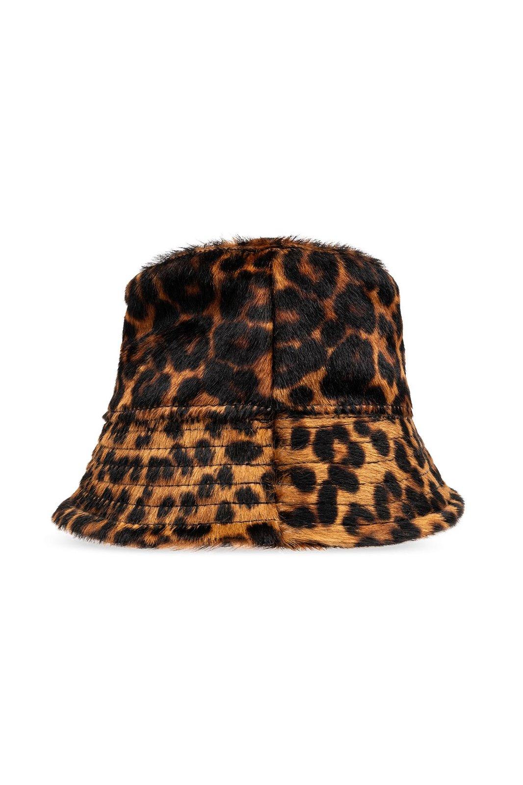 Shop Jacquemus Leopard Print Bucket Hat