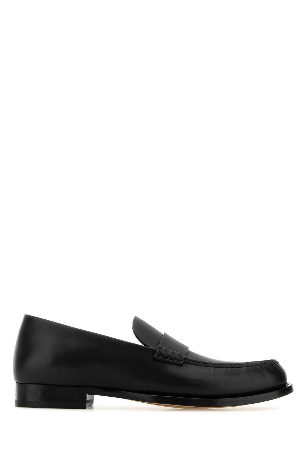 Black Leather Novus Loafers