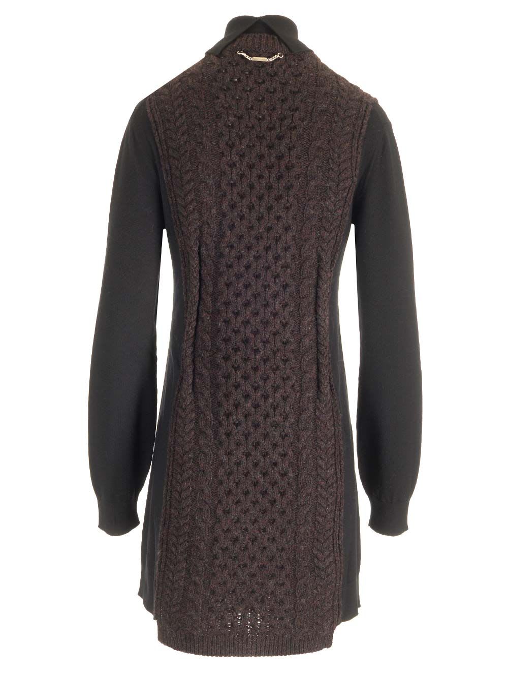 Shop Fendi Fitted Wool Dress In Violet