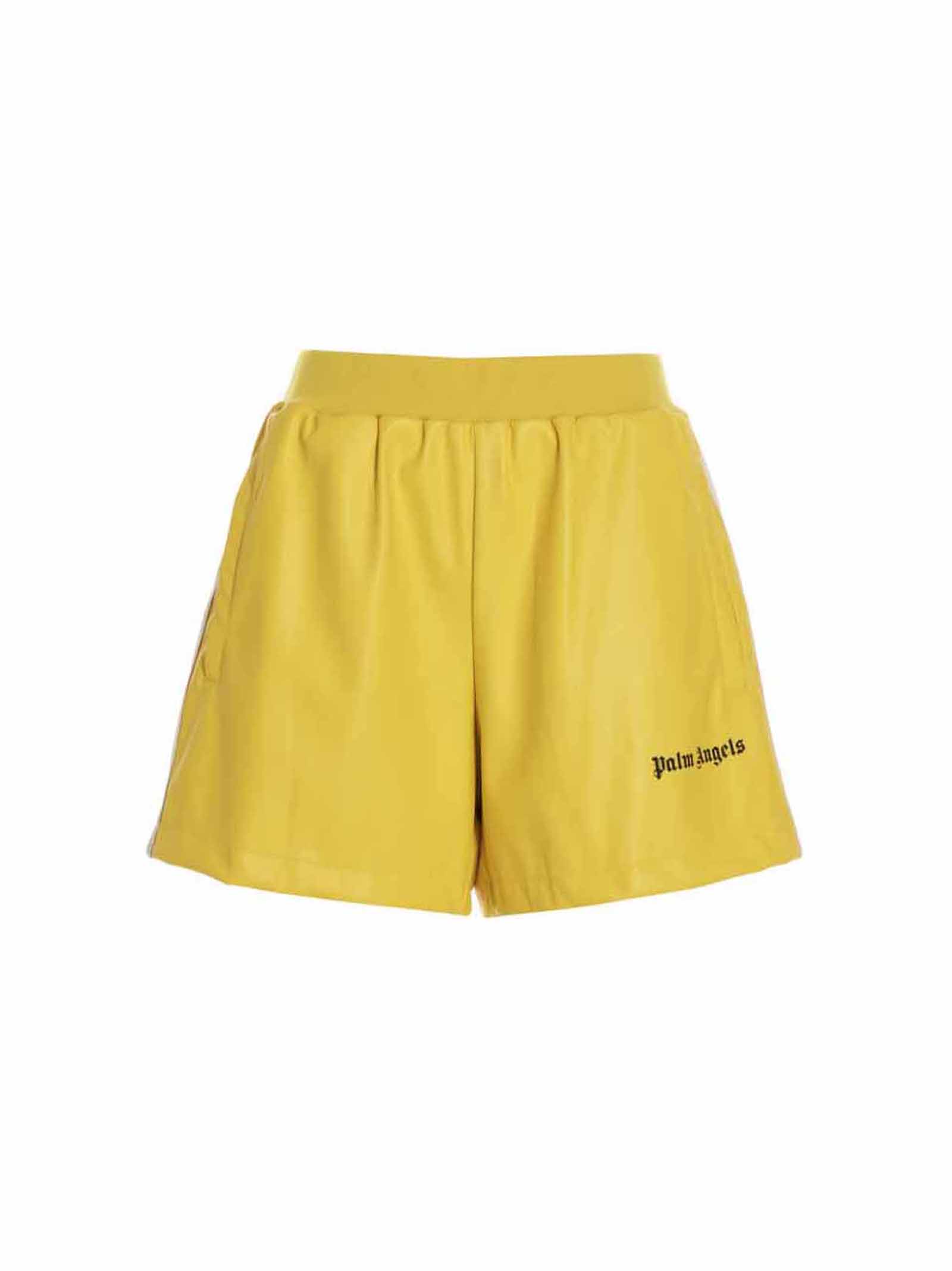 Palm Angels leather Effect Track Shorts
