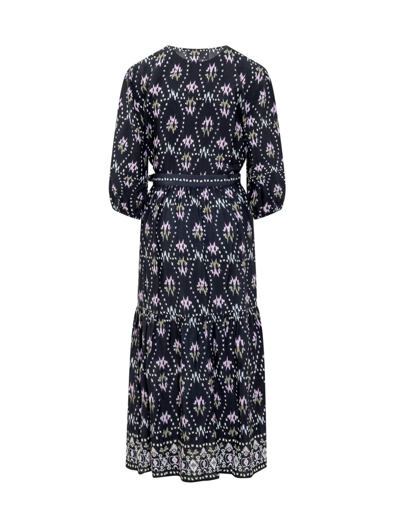 Shop Ba&amp;sh Dress With Scarf Style Print In Bleunuit