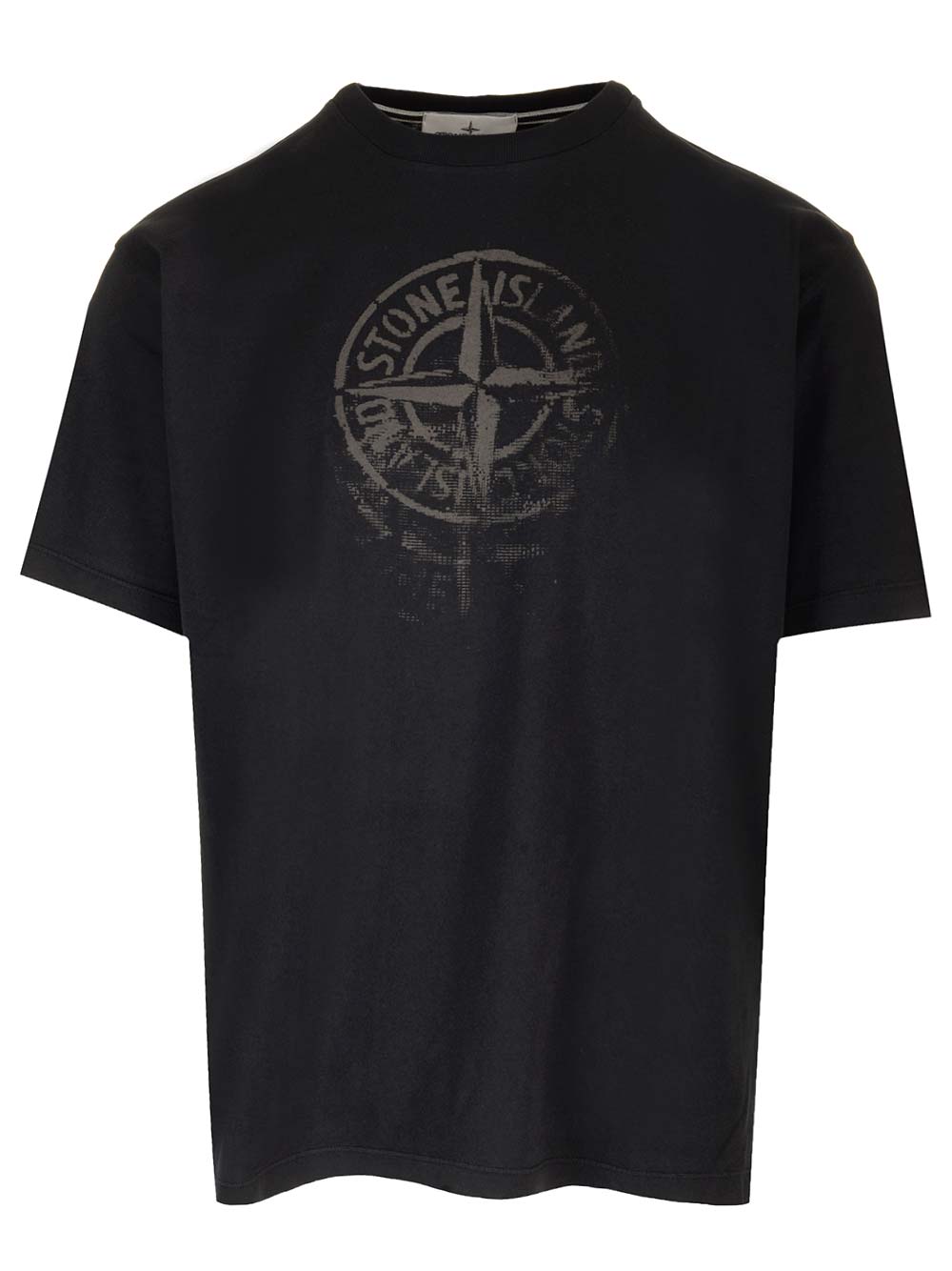 Shop Stone Island Black T-shirt T-shirt In Nero