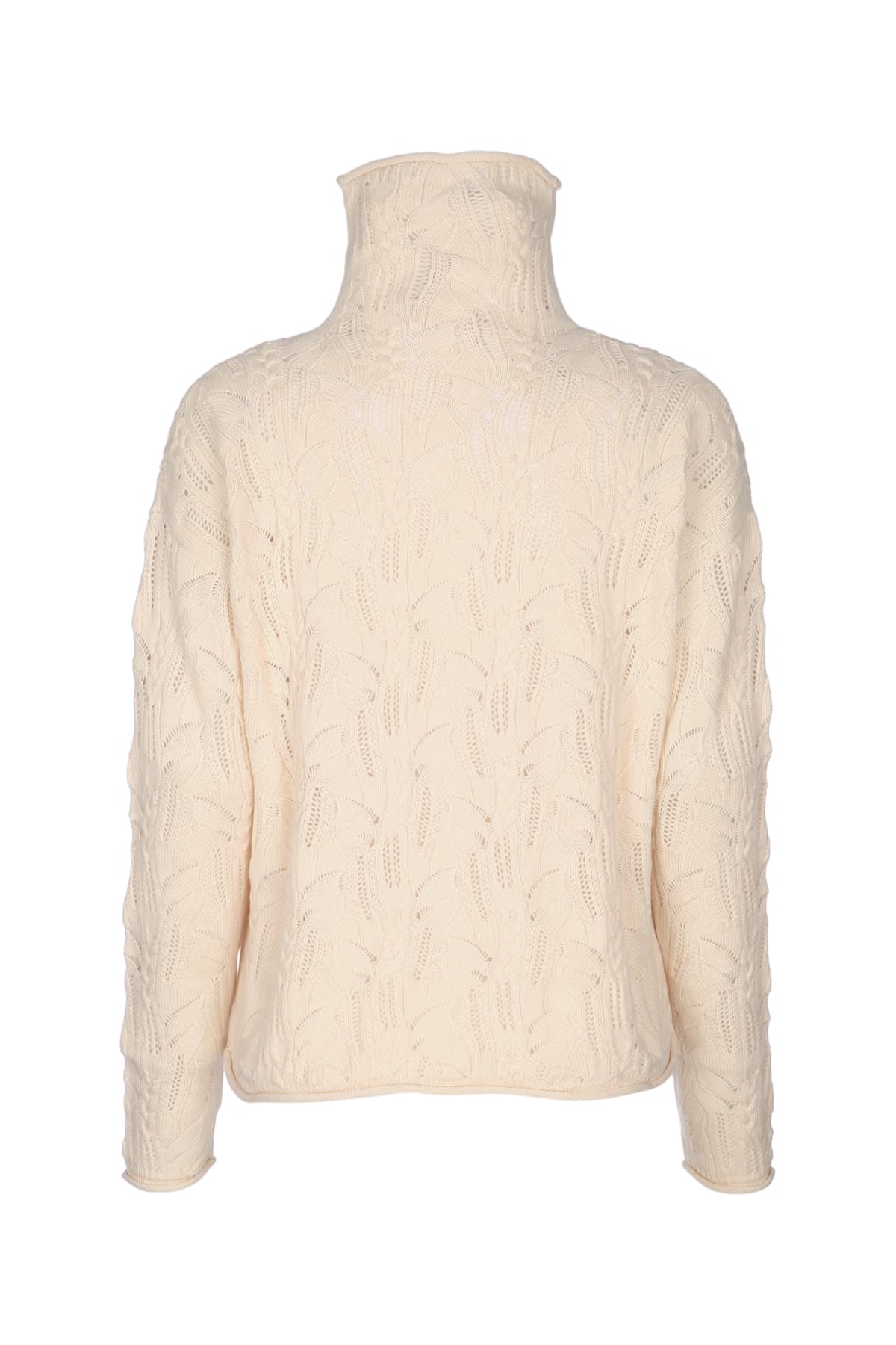 Max Mara Studio Light Pink Wool Blend Scacco Sweater In Neutral