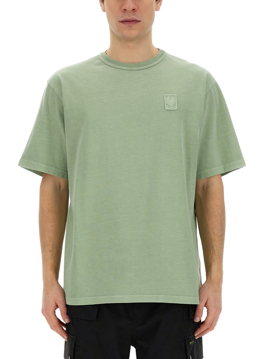 Shop Belstaff T-shirt With Logo In Green