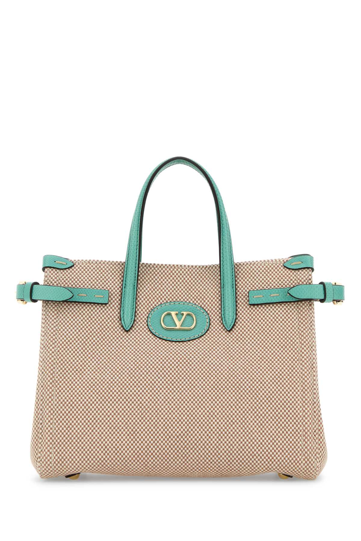 Shop Valentino Two-tone Canvas Antibes Handbag