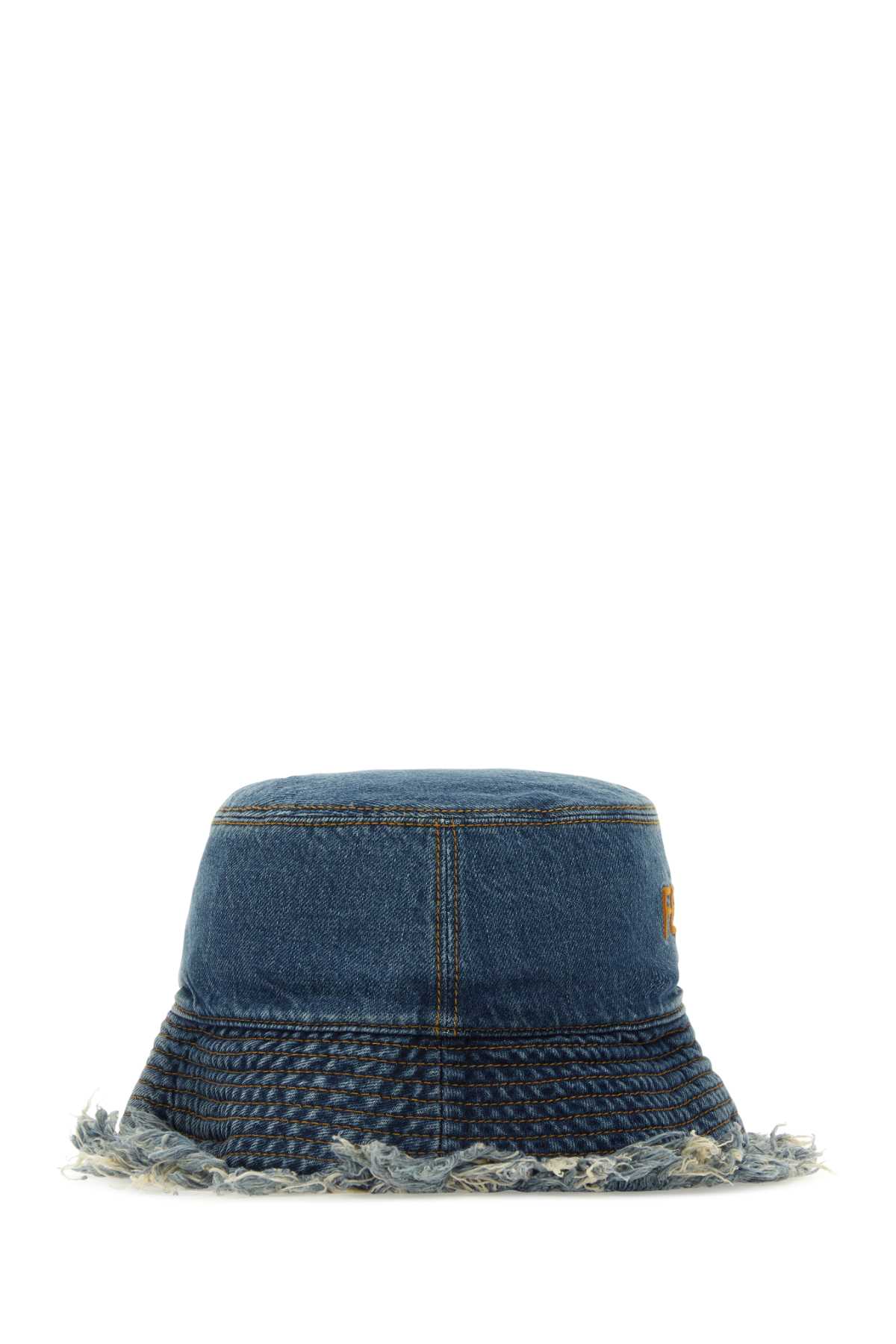 Shop Fendi Denim Hat In F0ru7