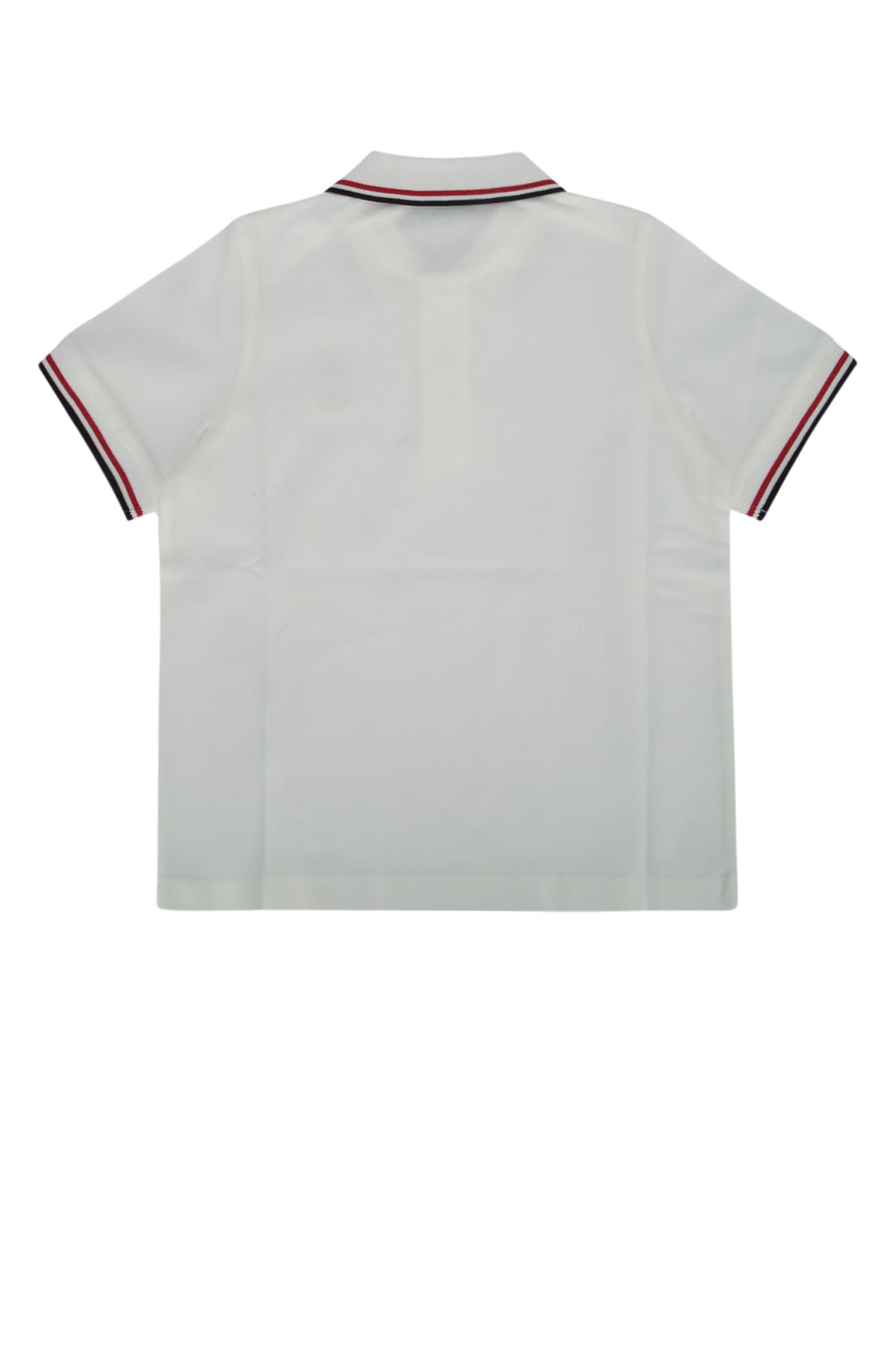 Moncler Kids Ss Polo In White